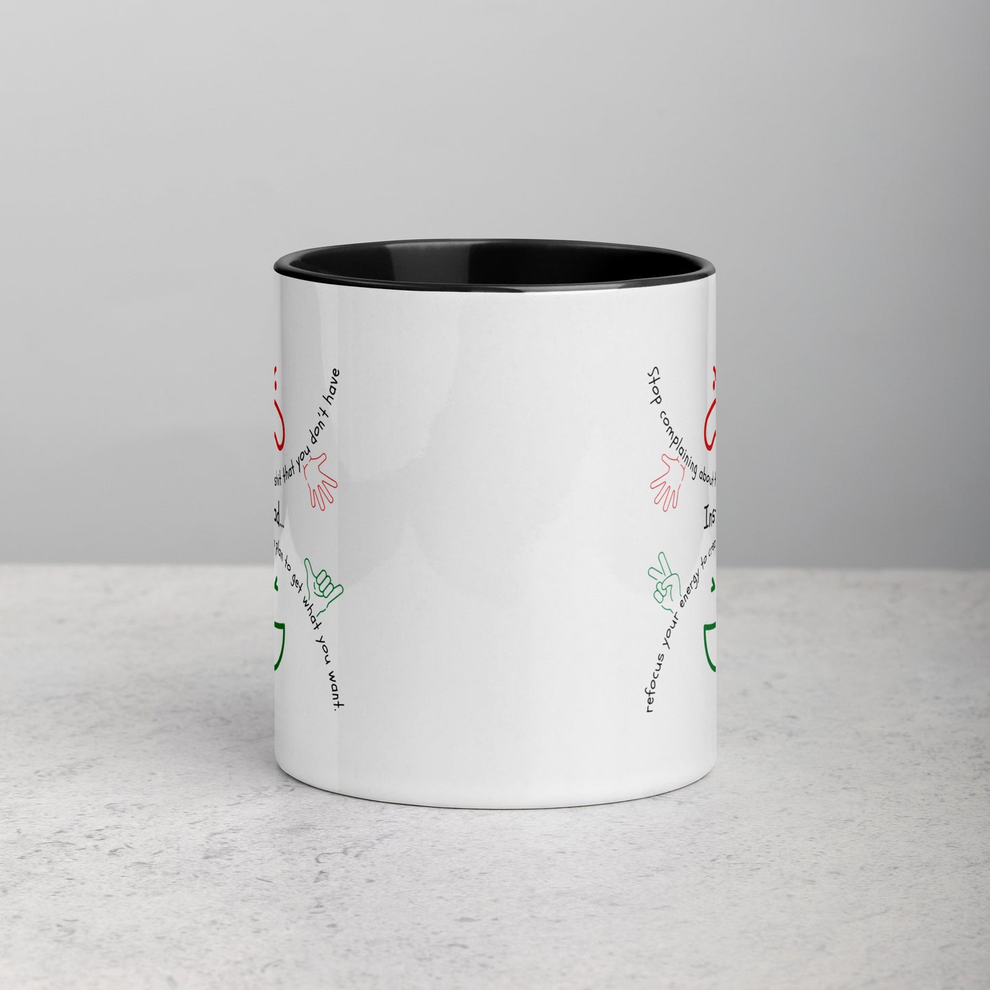 Taza de café con planificador de empoderamiento