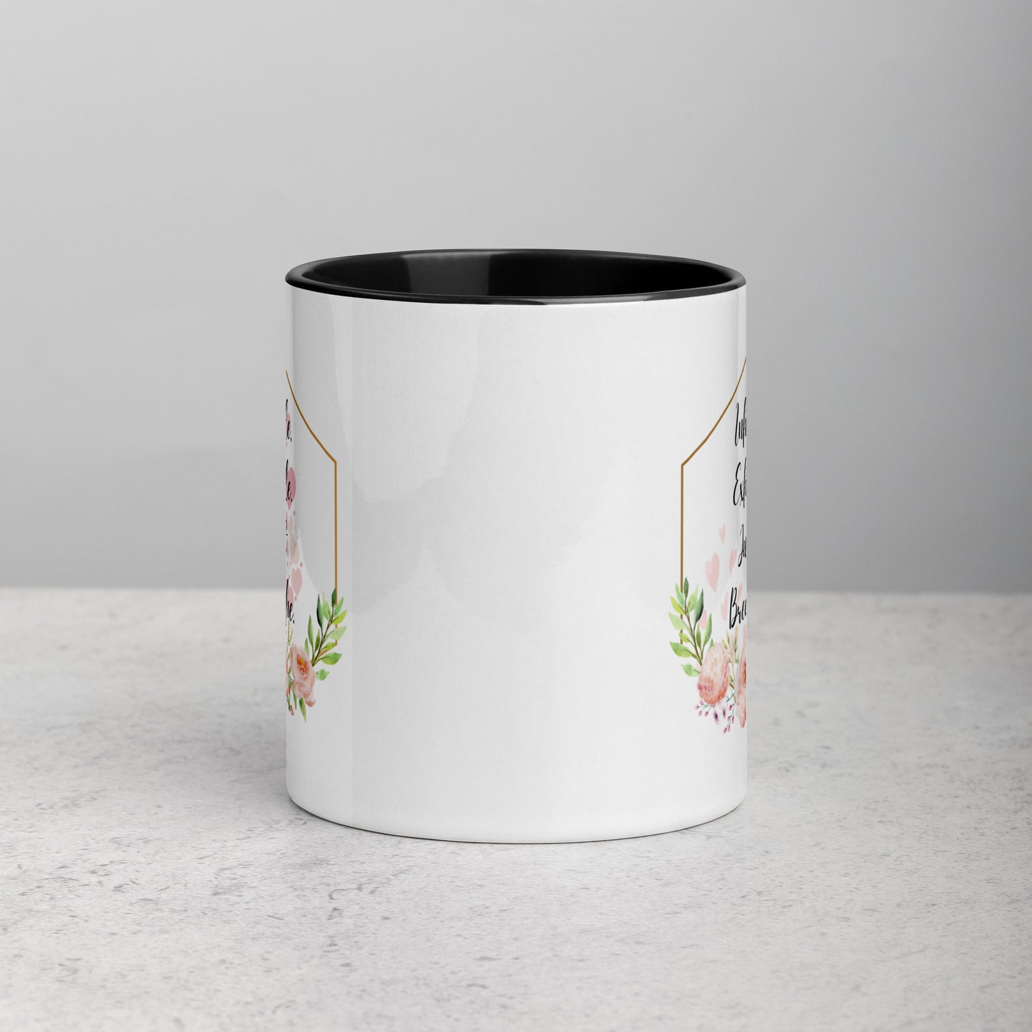 Taza de café inspiradora Zen Breathe Easy