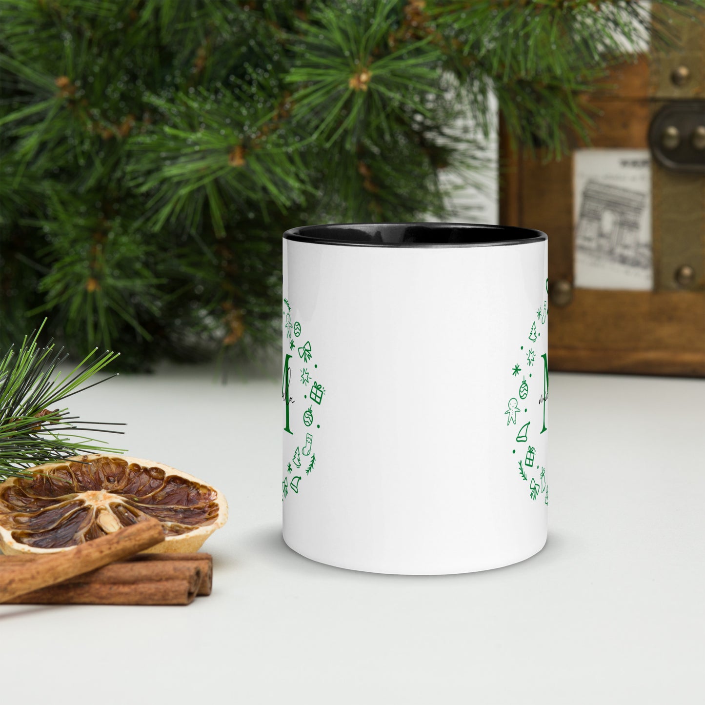 Taza con el monograma alegre de Michaela