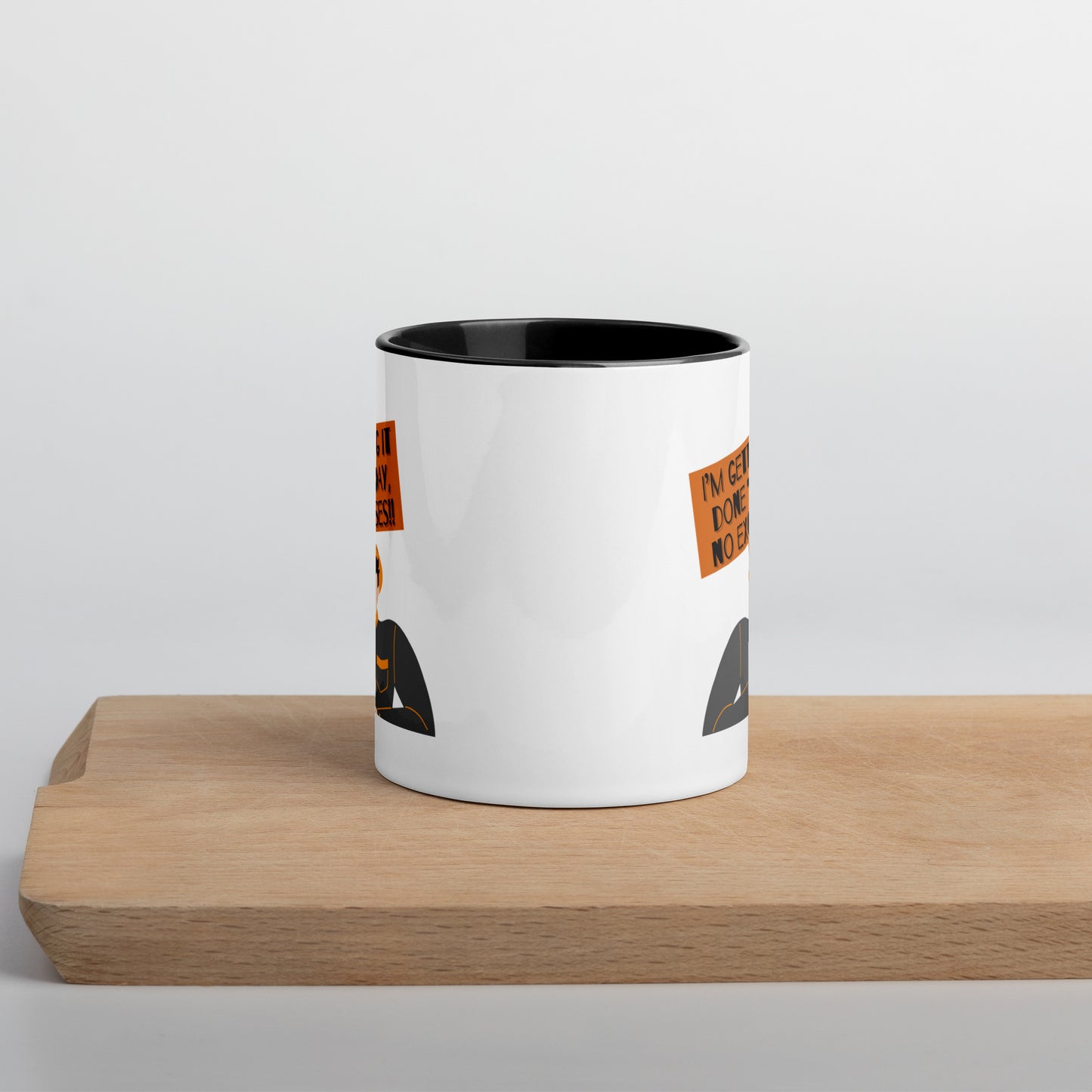 Taza de café con el mensaje "Manifestante motivado"