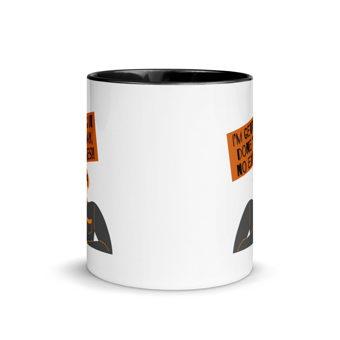 Taza de café con el mensaje "Manifestante motivado"