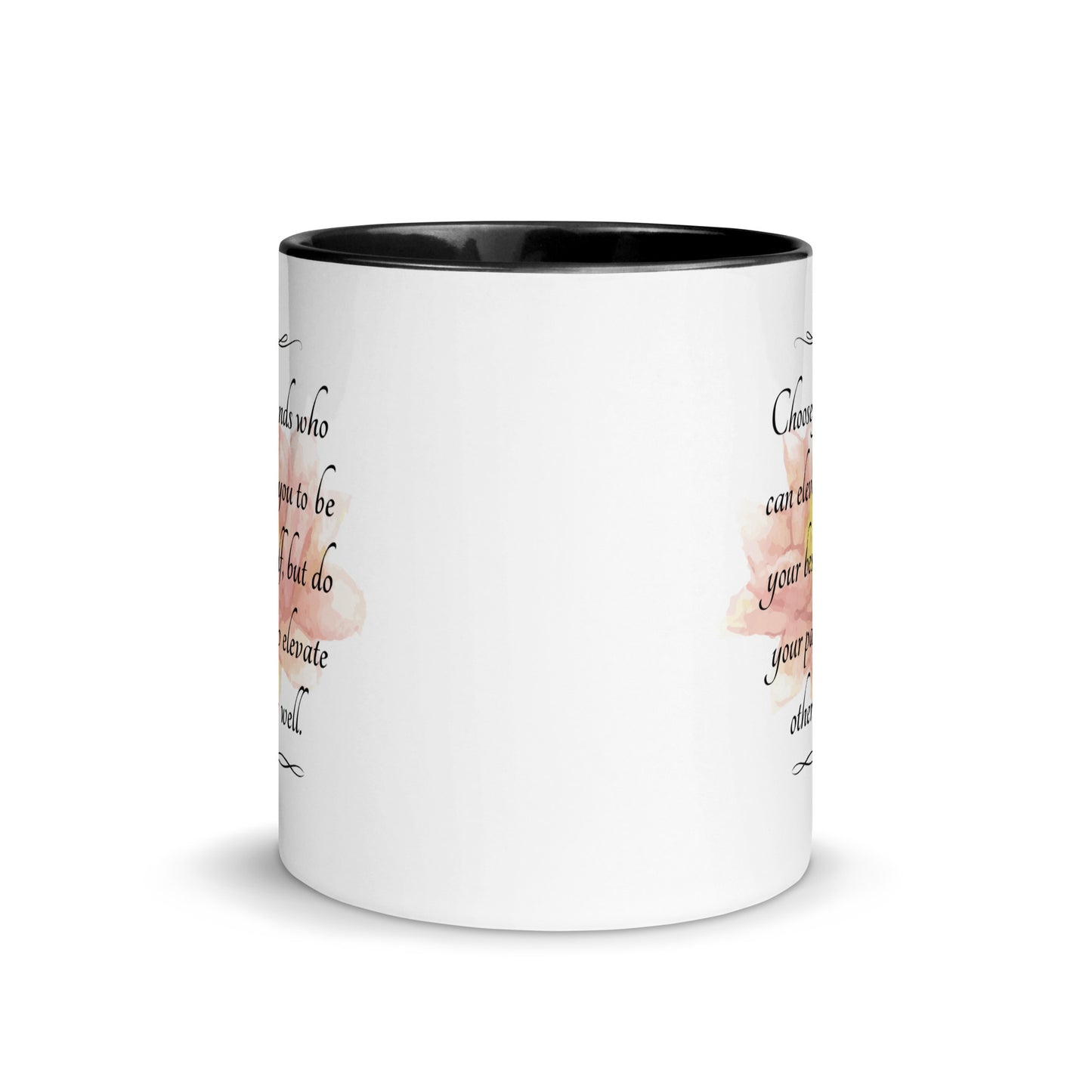 Taza de café La amistad eleva el empoderamiento