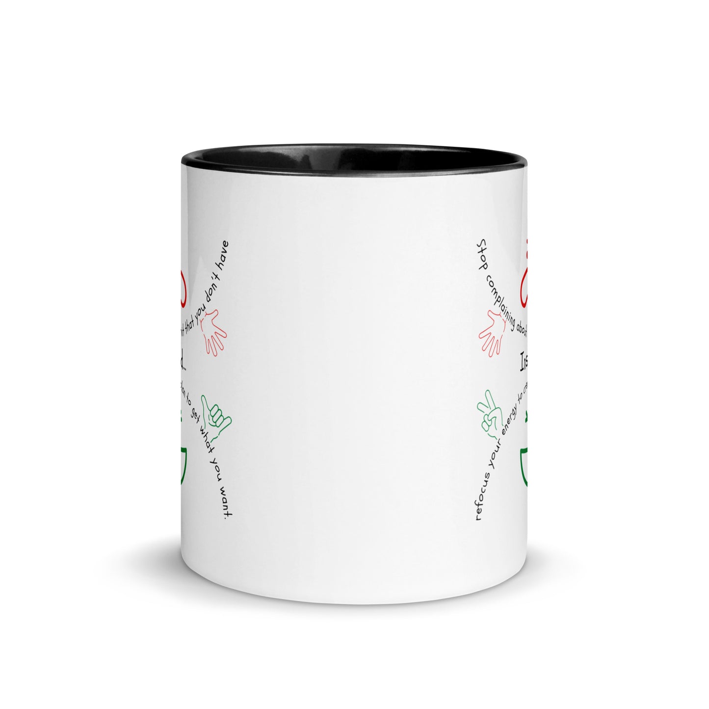 Taza de café con planificador de empoderamiento
