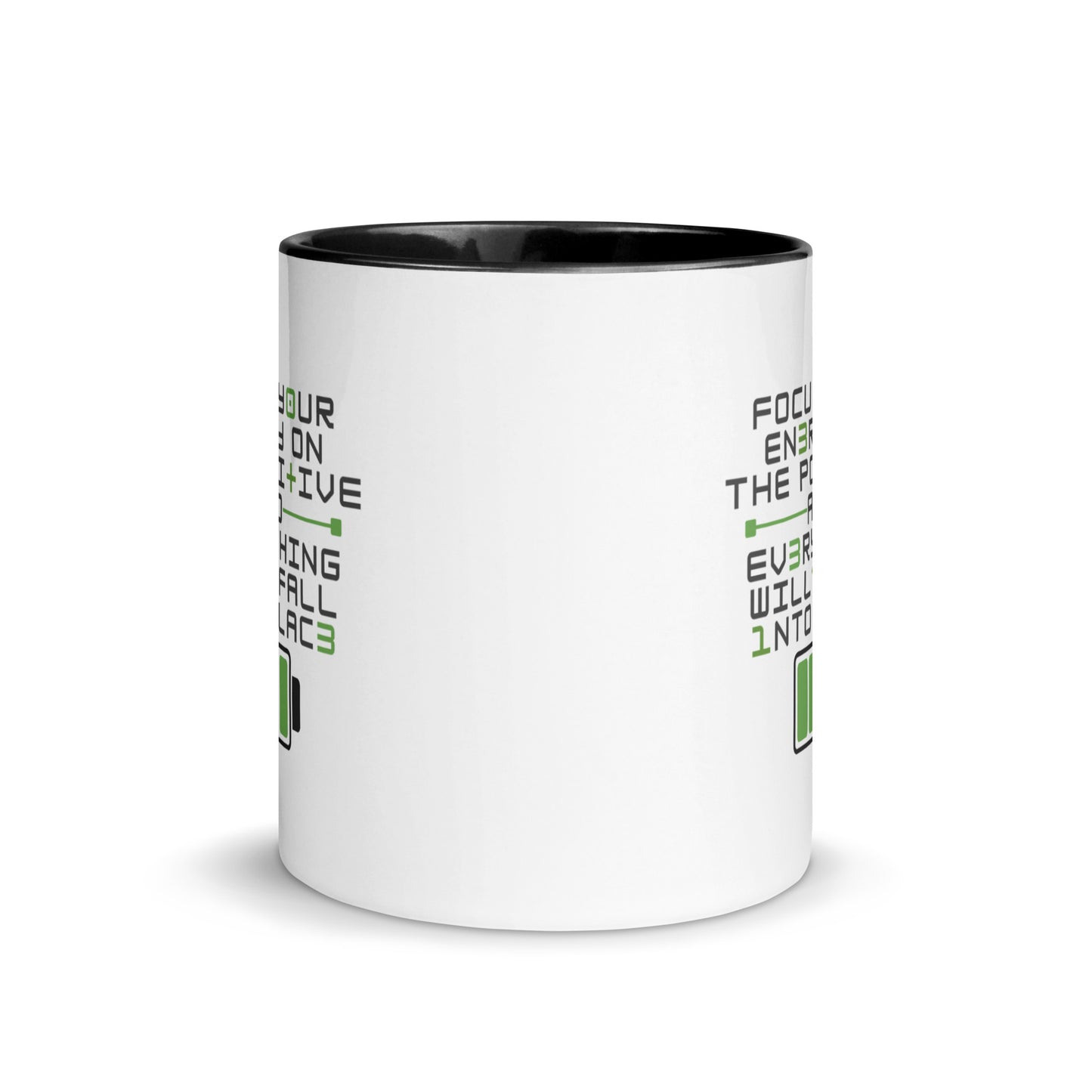 Taza de café con energía optimista