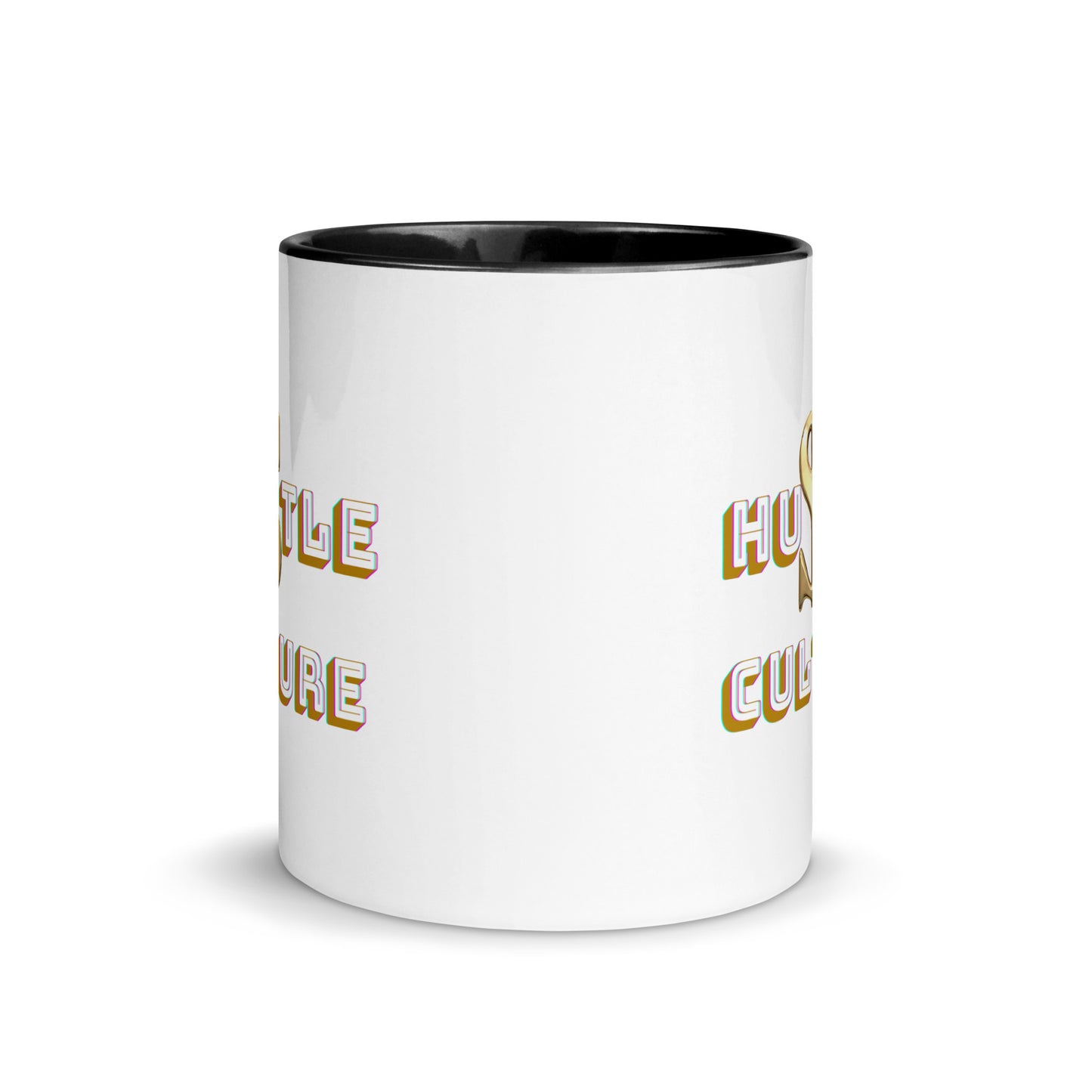 Taza con el símbolo del dólar y la cultura del ajetreo