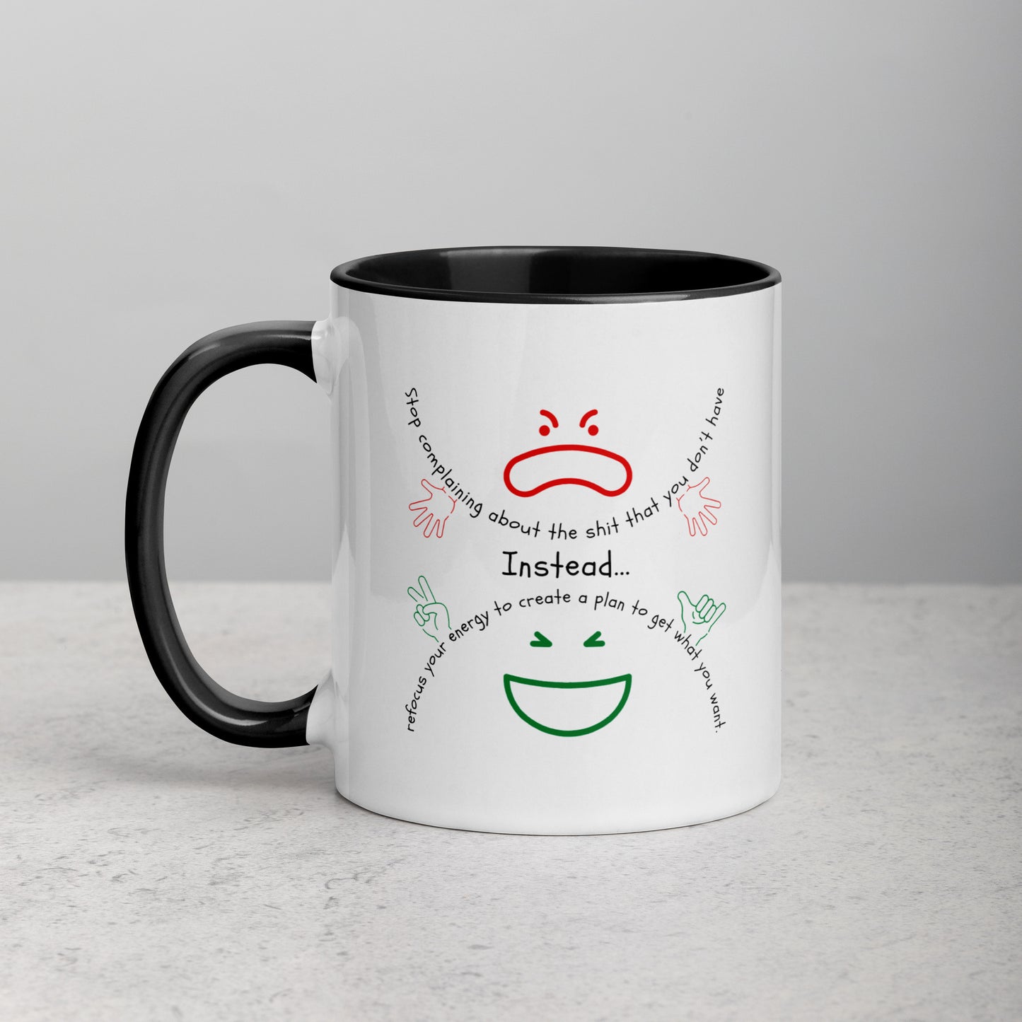 Taza de café con planificador de empoderamiento