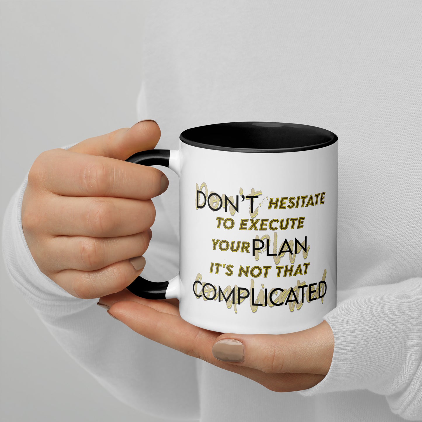 Taza de café motivacional Ejecutar con facilidad