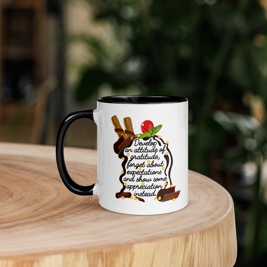 Taza de café espresso con mensaje Gratitude Glow: Appreciation