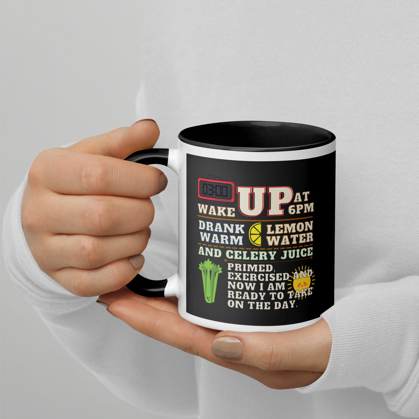 Renacimiento nocturno: taza de café negra Ready to Conquer