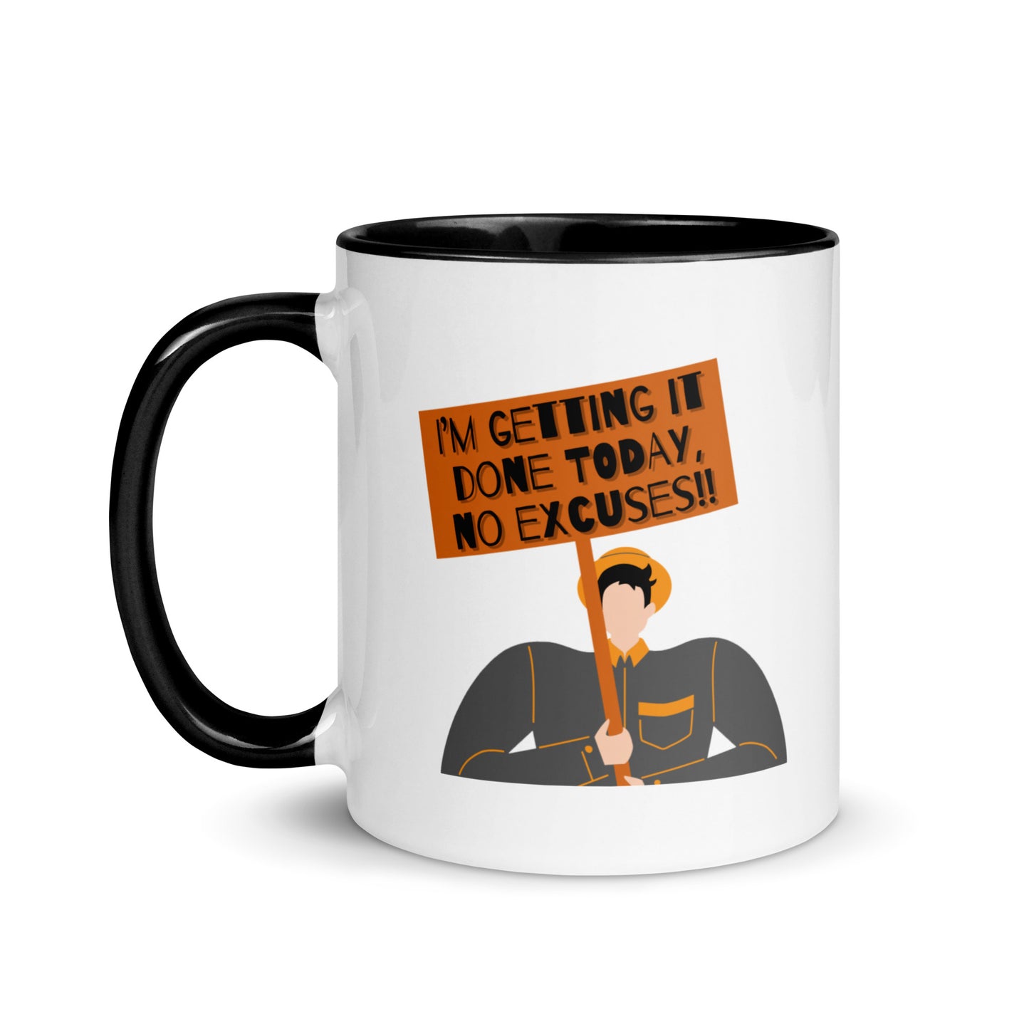 Taza de café con el mensaje "Manifestante motivado"