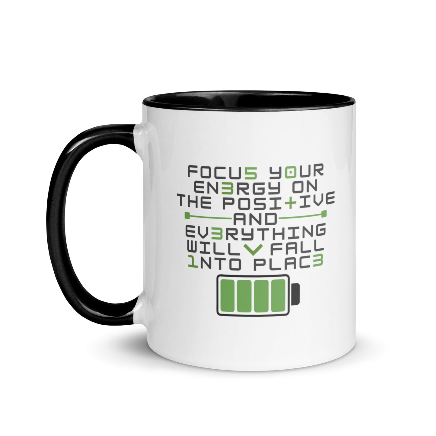 Taza de café con energía optimista
