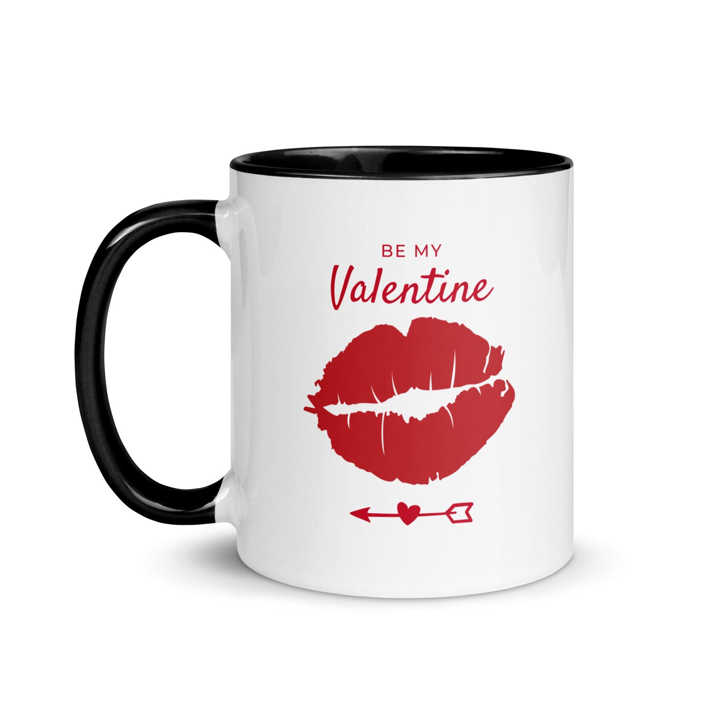 Taza de café con un dulce beso de San Valentín