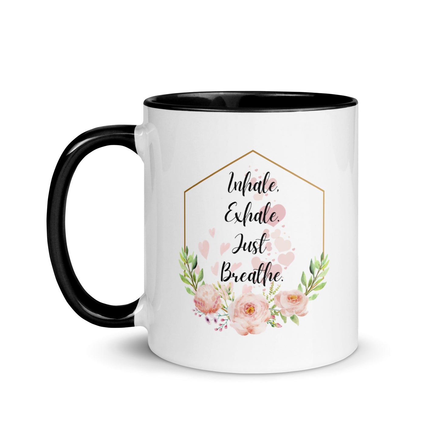 Taza de café inspiradora Zen Breathe Easy