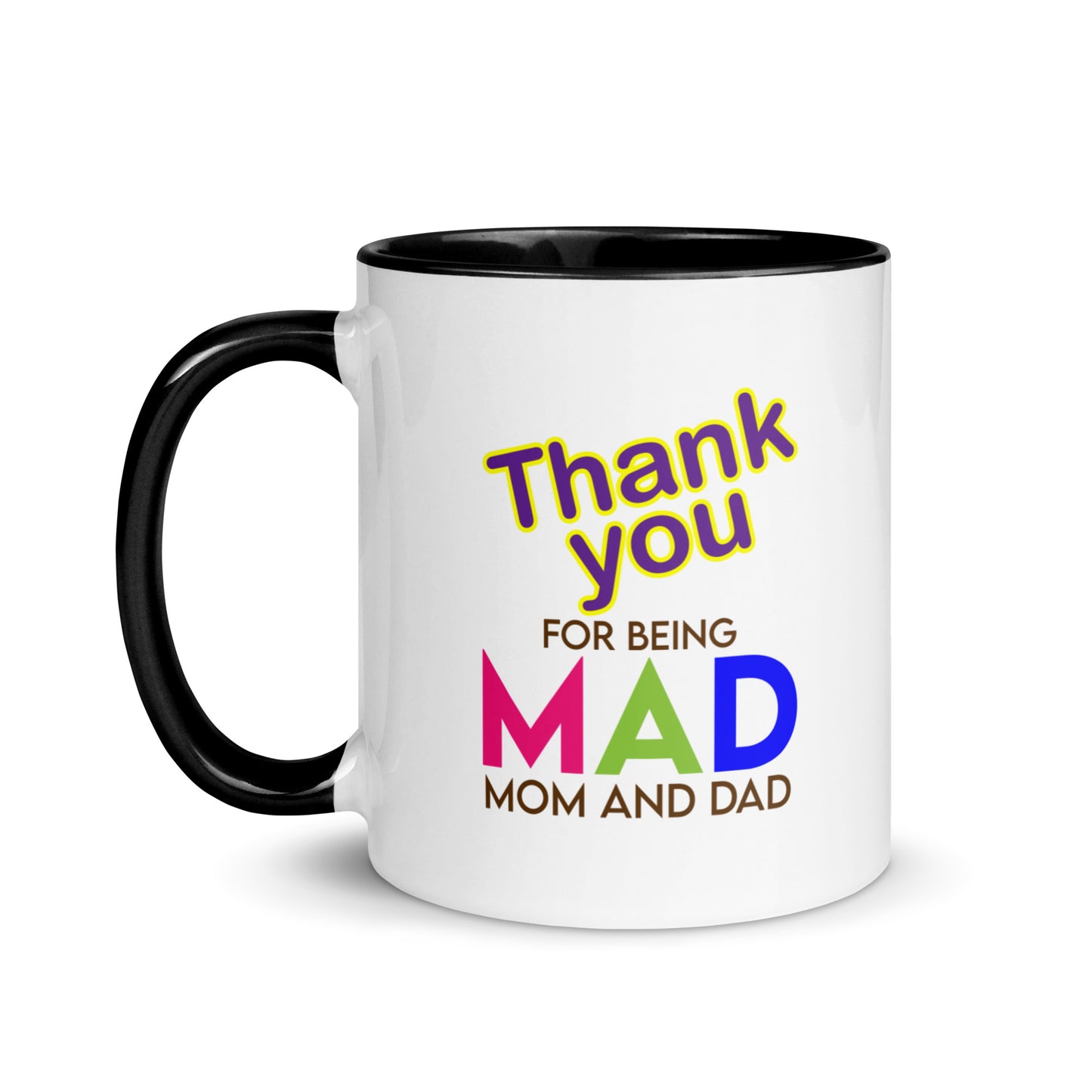 Taza de café con agradecimiento por ser mamá y papá: gratitud sincera en una taza