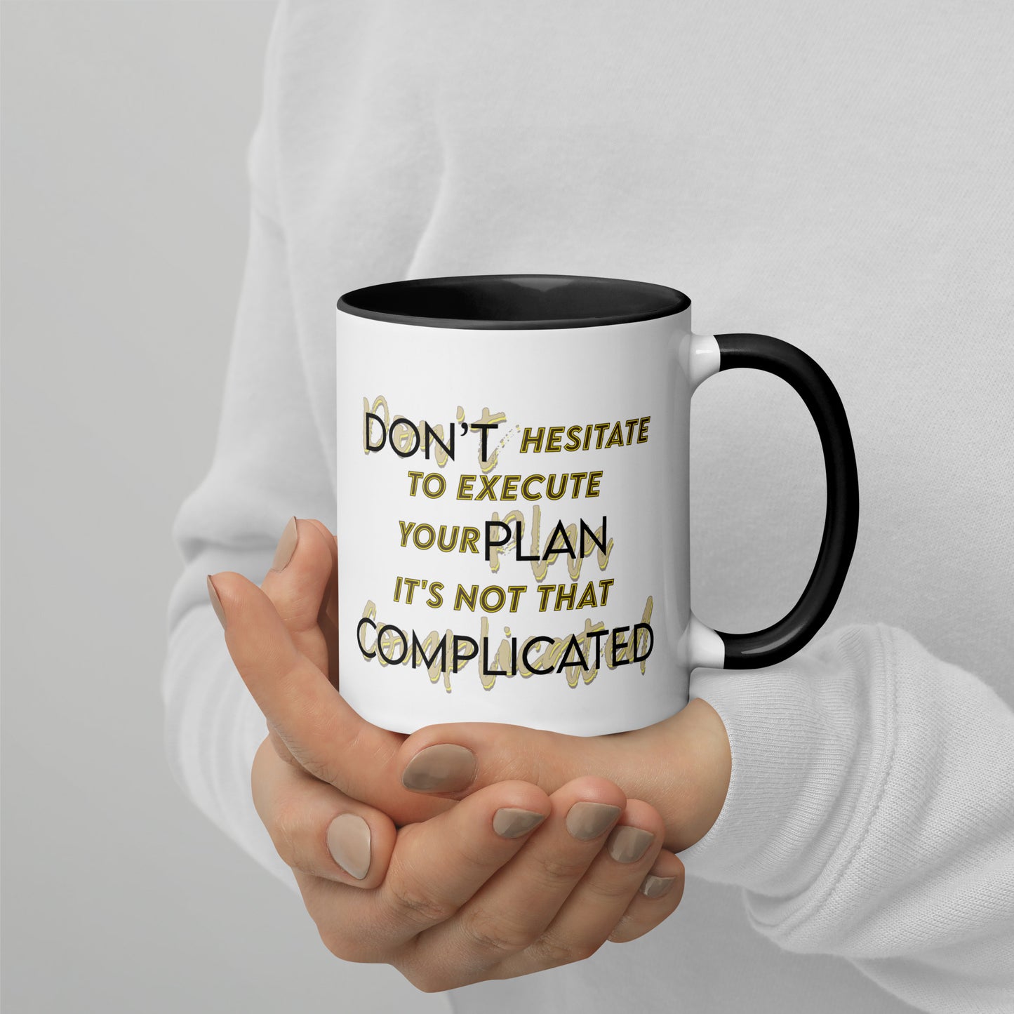 Taza de café motivacional Ejecutar con facilidad