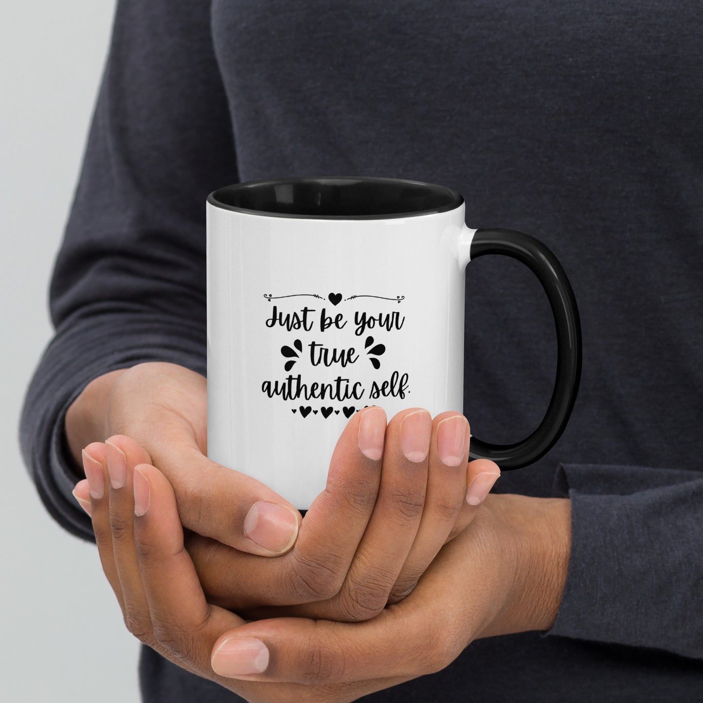 Taza de café inspiradora Serenidad espiritual: verdadera reflexión sobre uno mismo