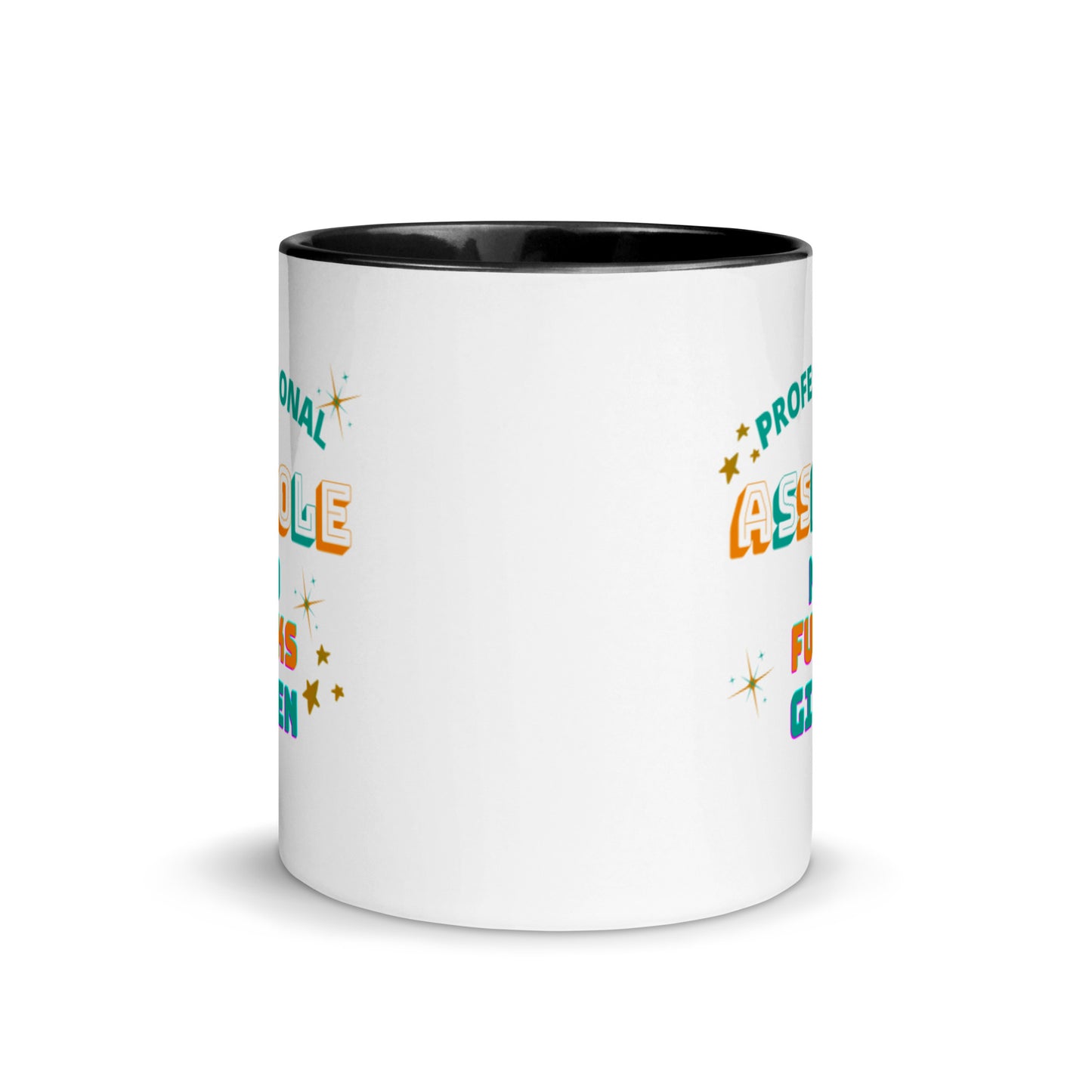 Taza de café divertida con diseño de gilipollas profesional | Cerámica, diseño colorido | Apta para lavavajillas y microondas