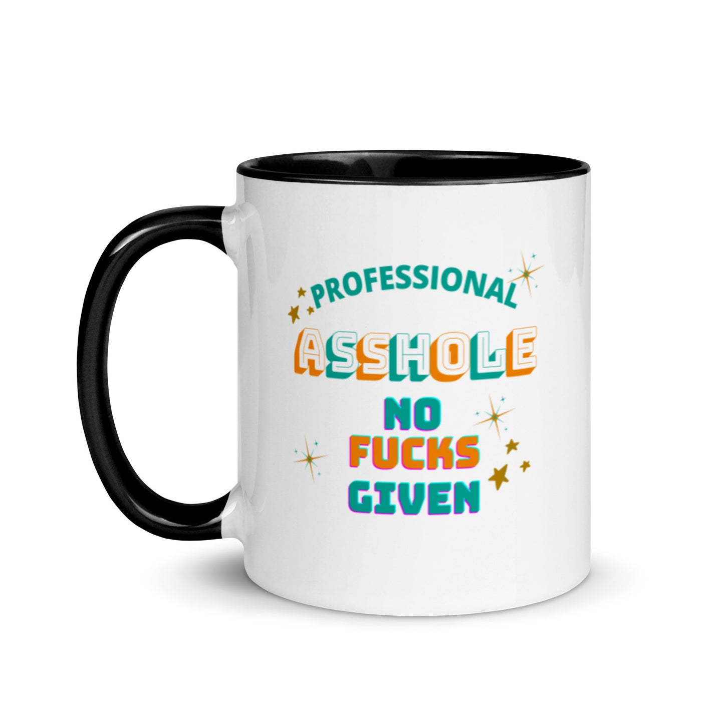 Taza de café divertida con diseño de gilipollas profesional | Cerámica, diseño colorido | Apta para lavavajillas y microondas