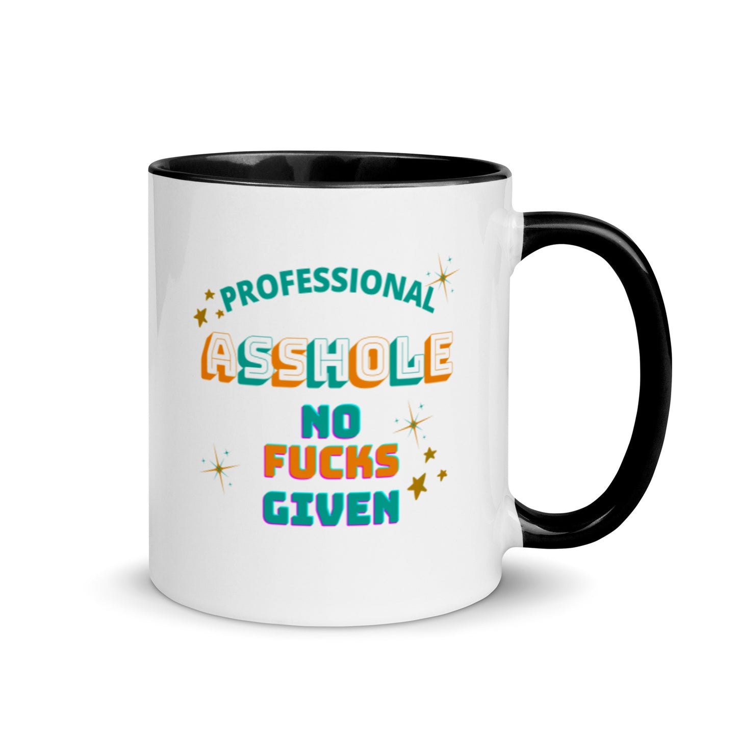 Taza de café divertida con diseño de gilipollas profesional | Cerámica, diseño colorido | Apta para lavavajillas y microondas