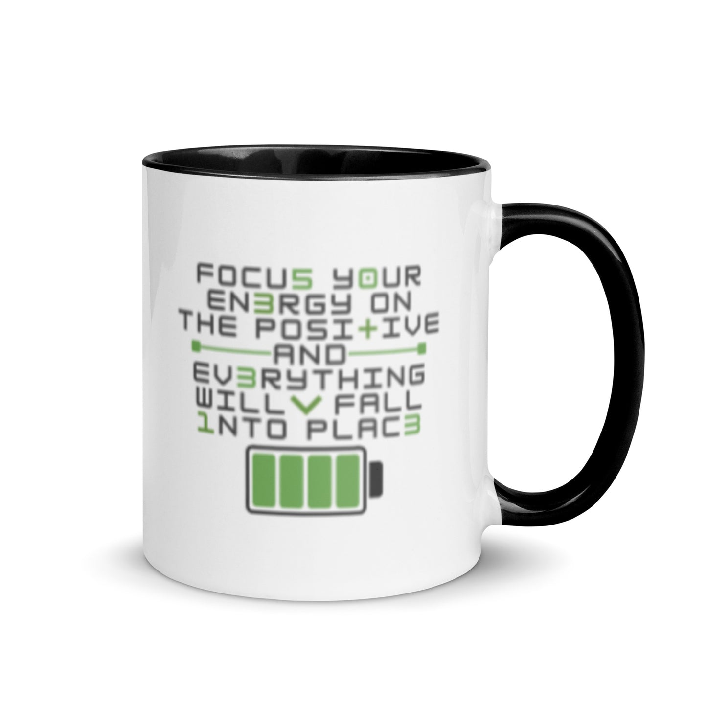 Taza de café con energía optimista