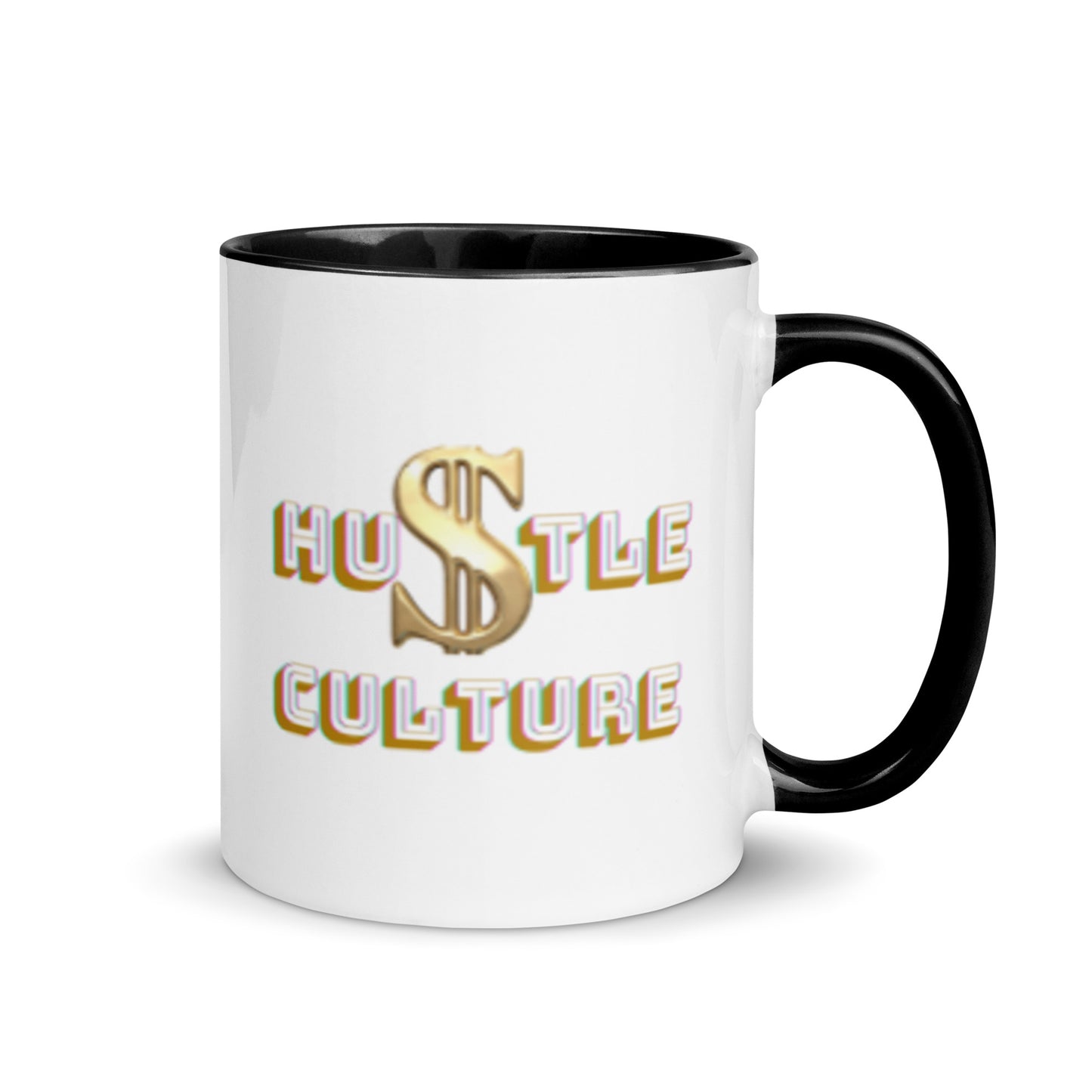 Taza con el símbolo del dólar y la cultura del ajetreo