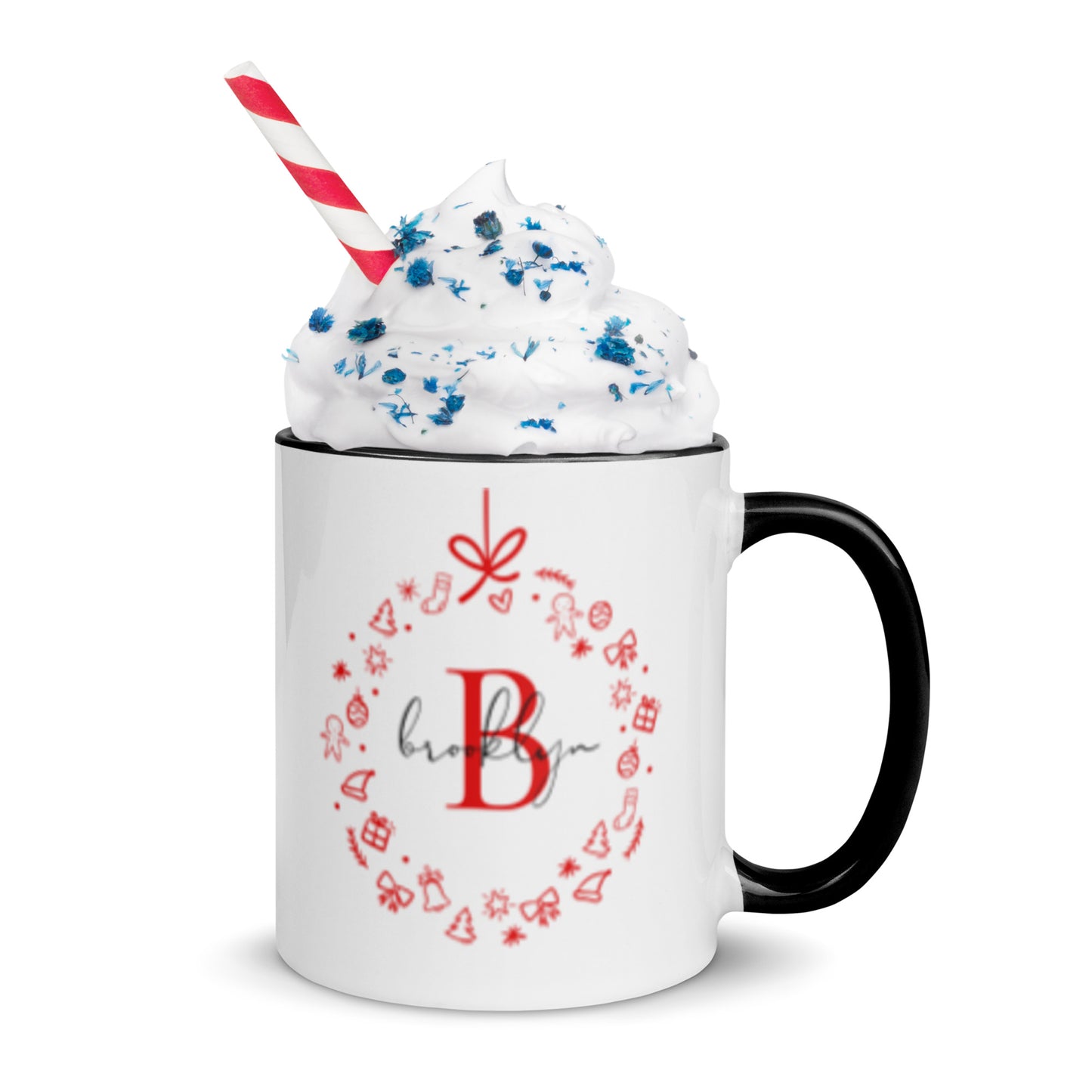Taza de café con el mensaje inicial "Brooklyn Initial Delight" de Bespoke Christmas