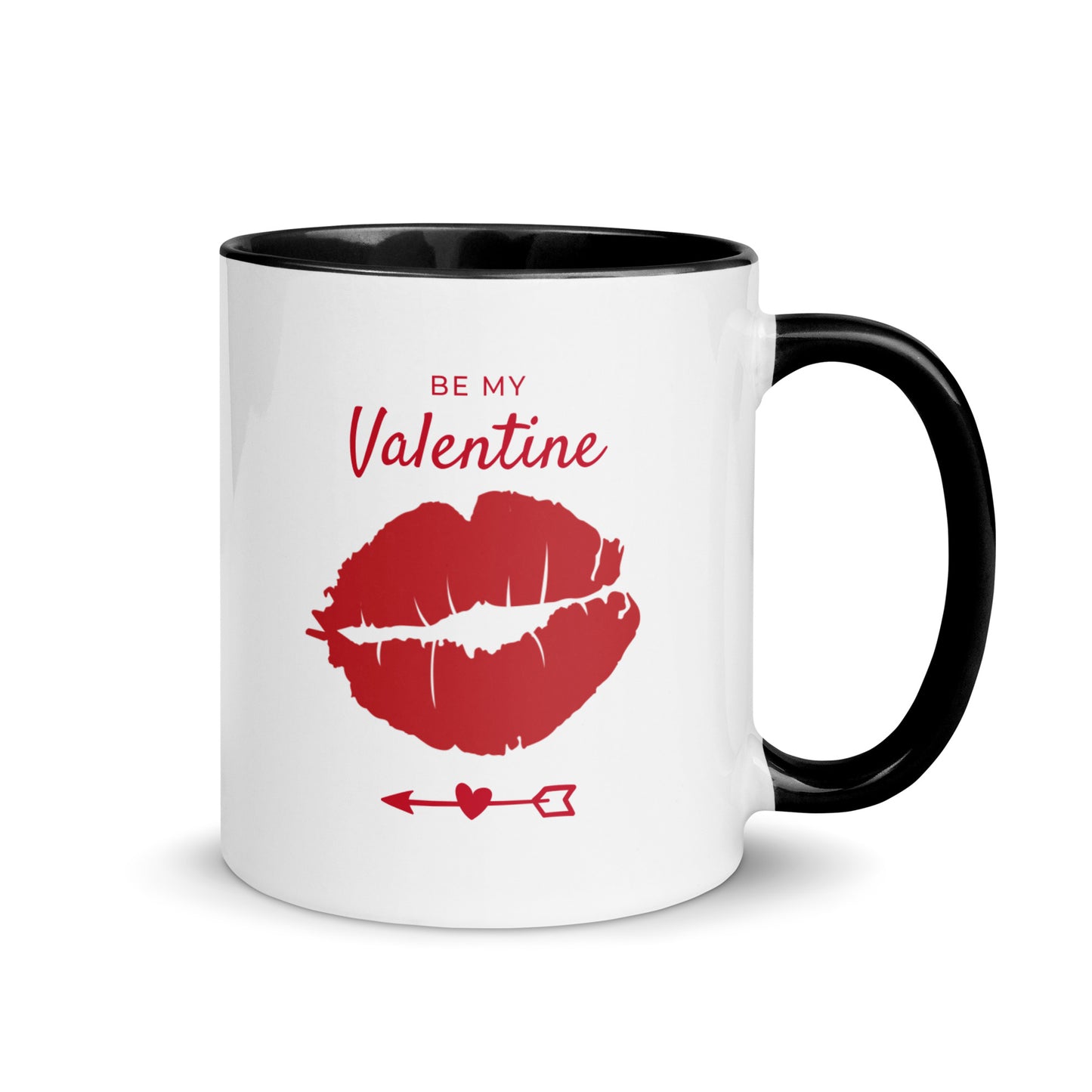 Taza de café con un dulce beso de San Valentín