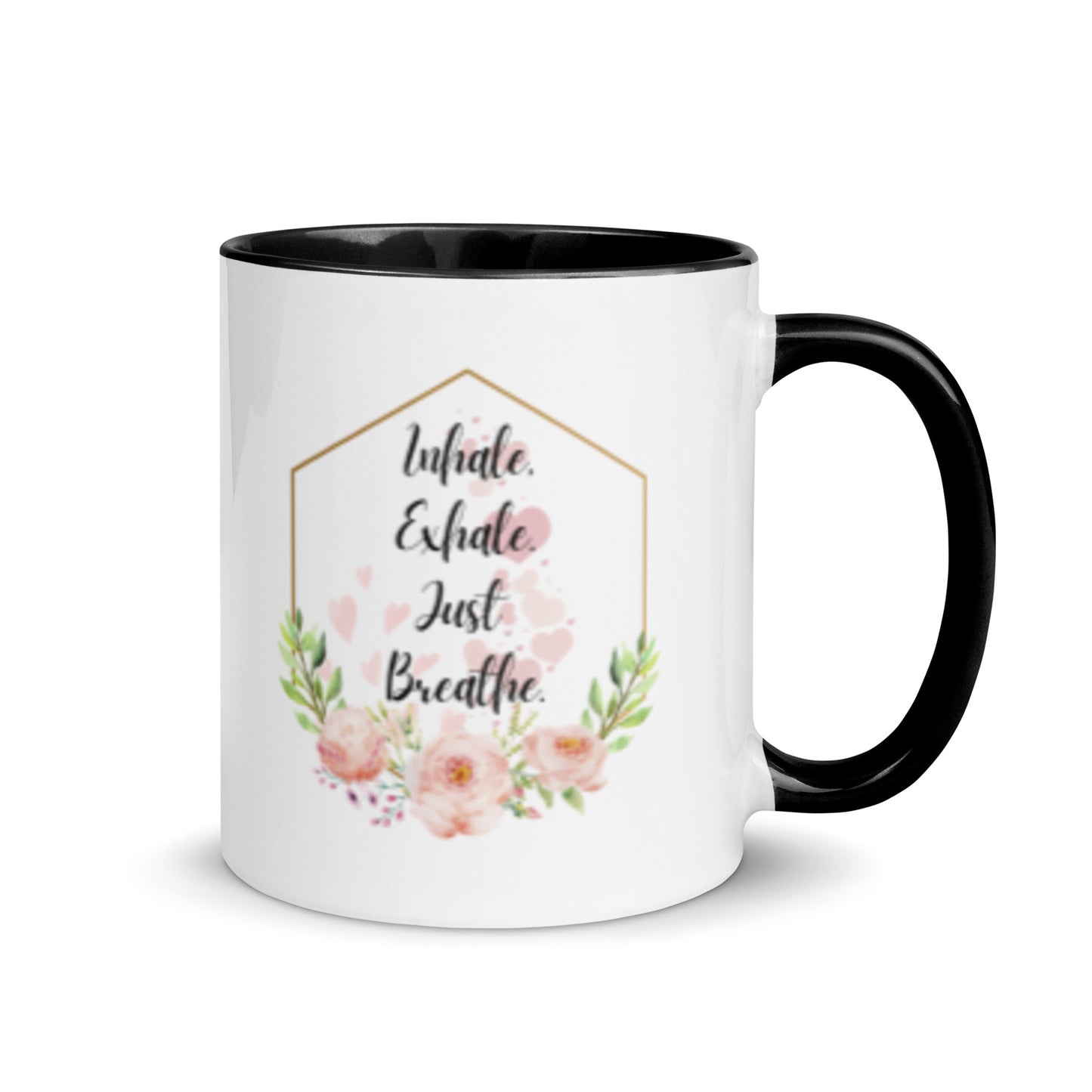 Taza de café inspiradora Zen Breathe Easy