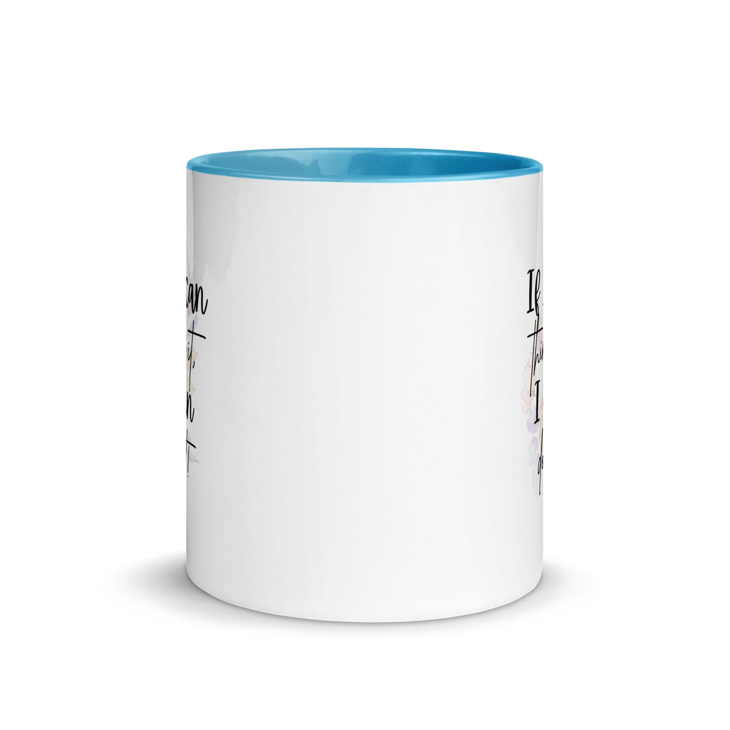 Taza de café inspiradora "Pienso, logro" con la frase "Empowerment Brew"