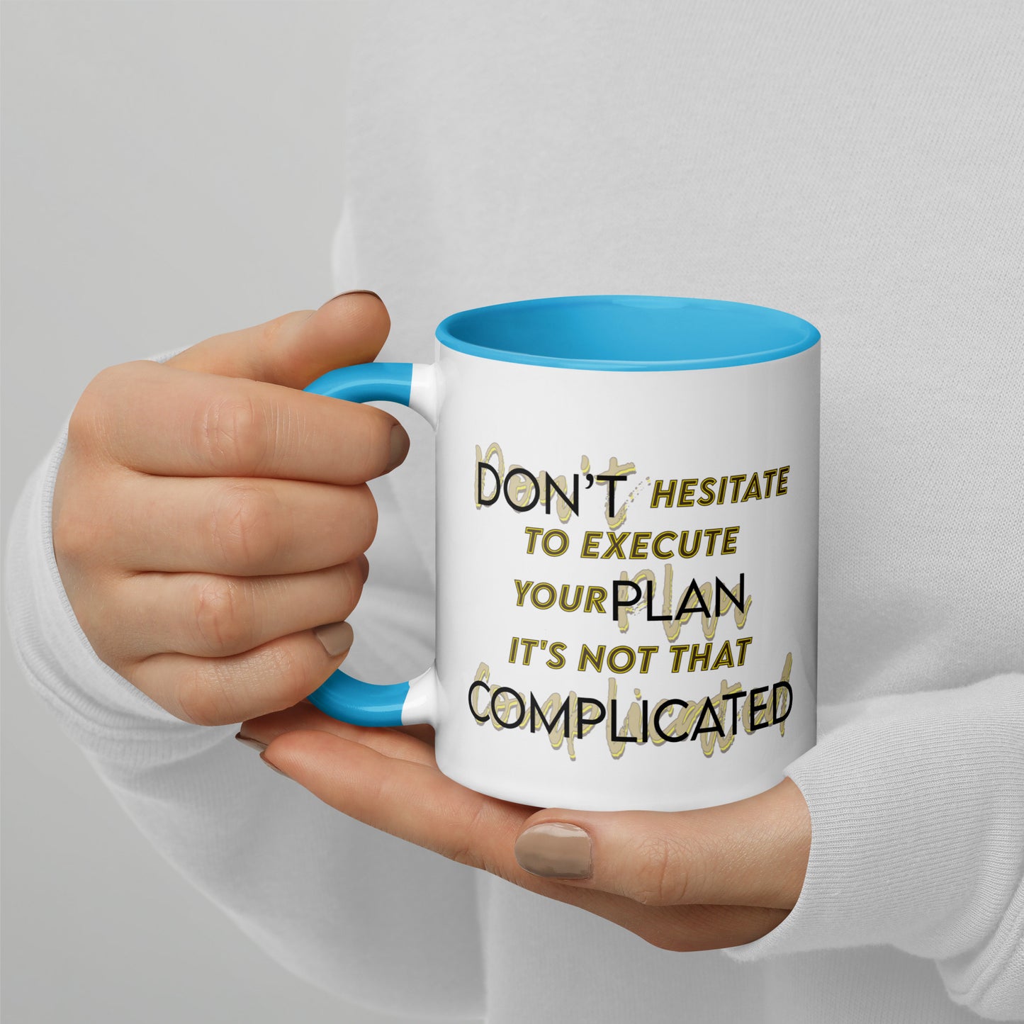Taza de café motivacional Ejecutar con facilidad
