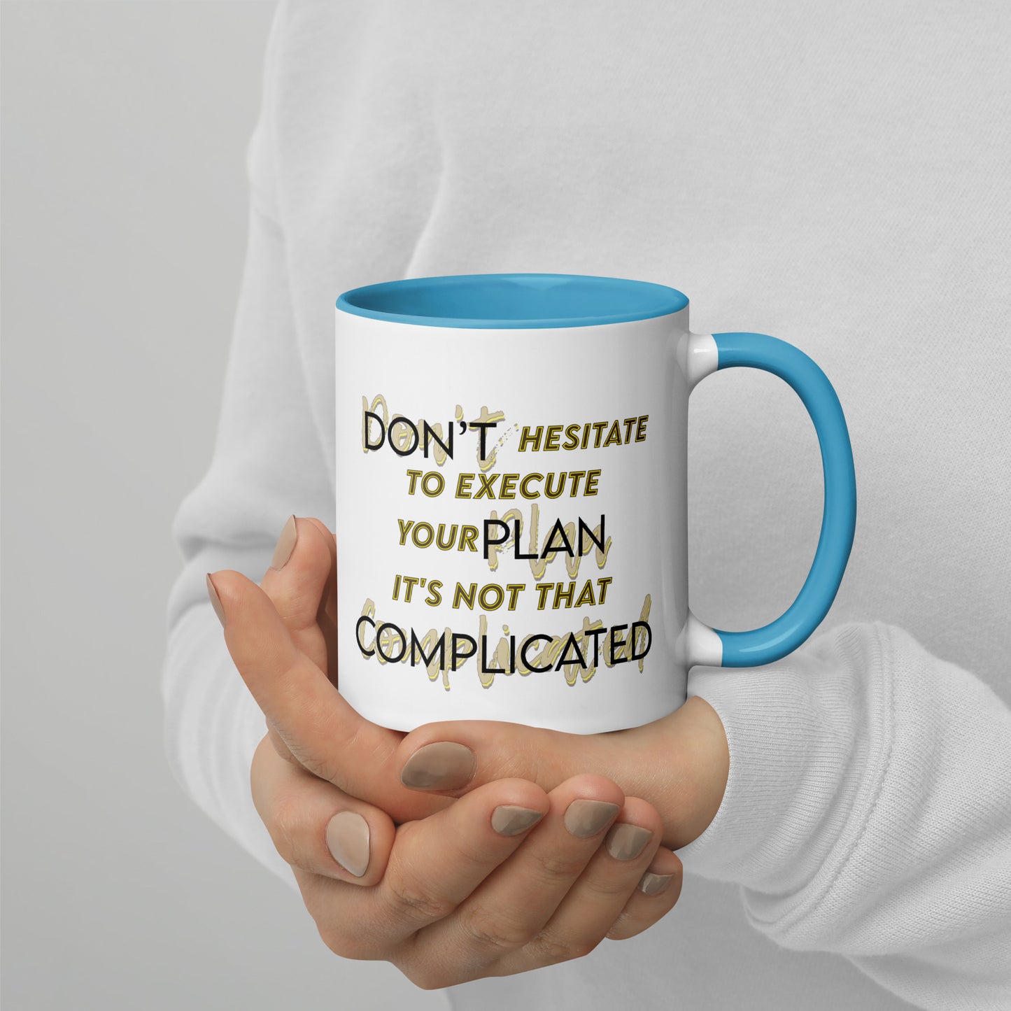 Taza de café motivacional Ejecutar con facilidad
