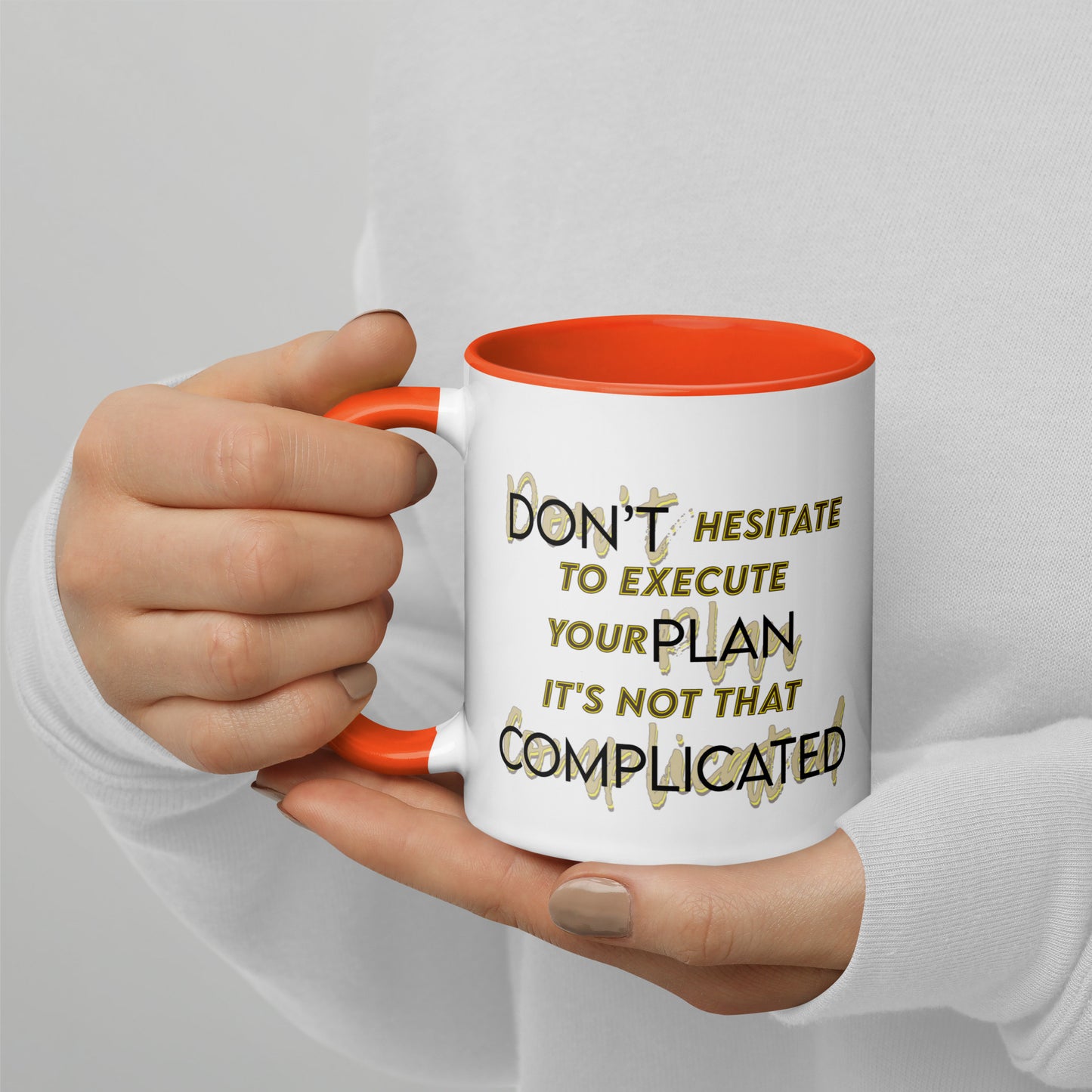 Taza de café motivacional Ejecutar con facilidad