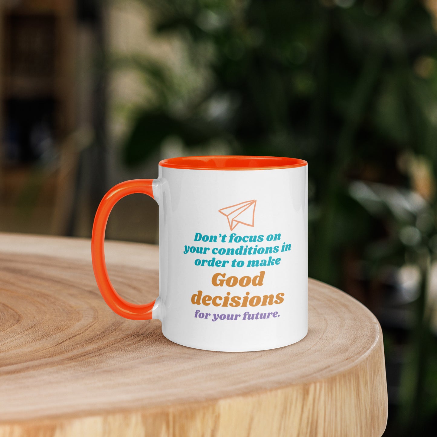 Taza de toma de decisiones orientada al futuro