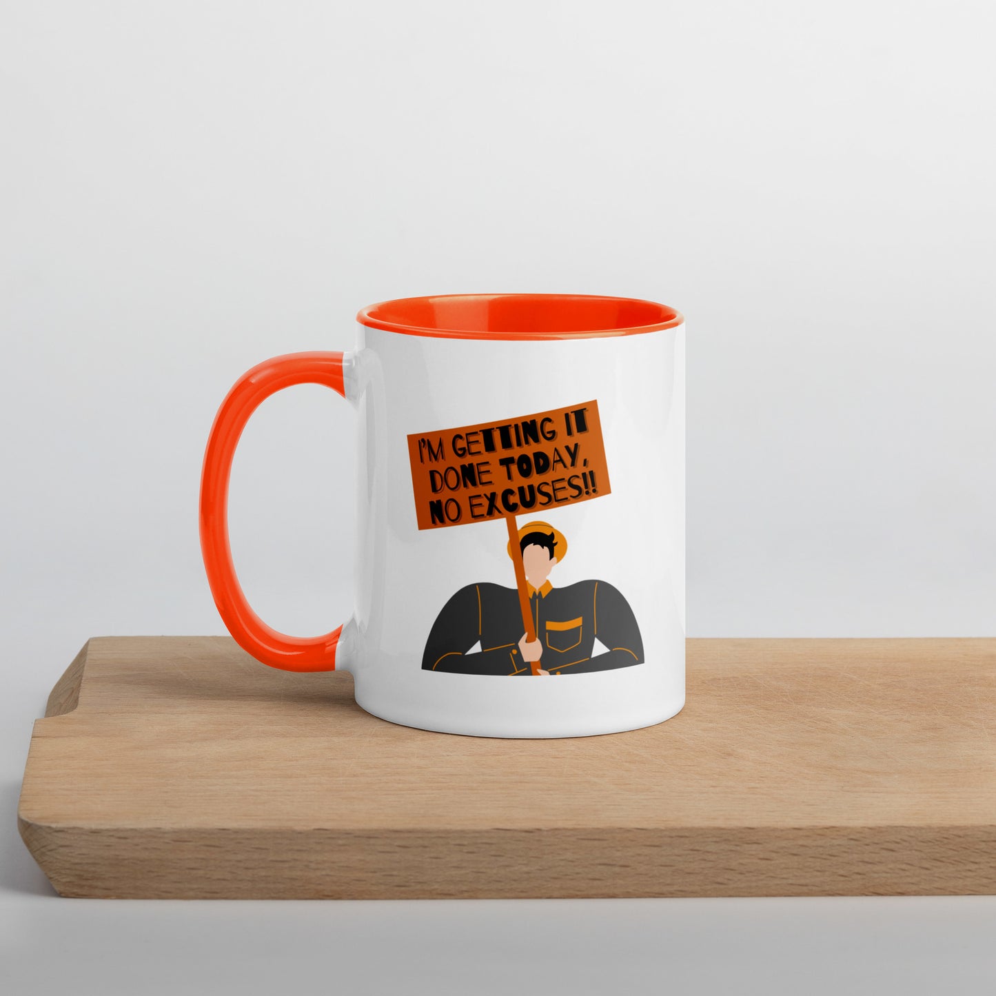 Taza de café con el mensaje "Manifestante motivado"