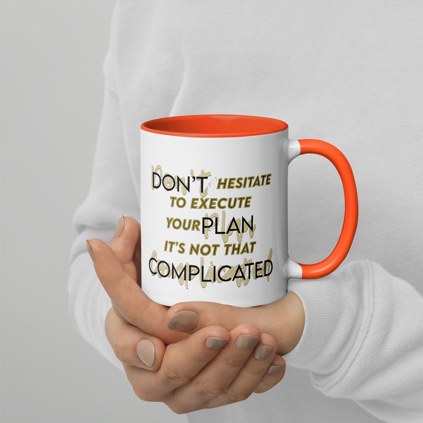 Taza de café motivacional Ejecutar con facilidad