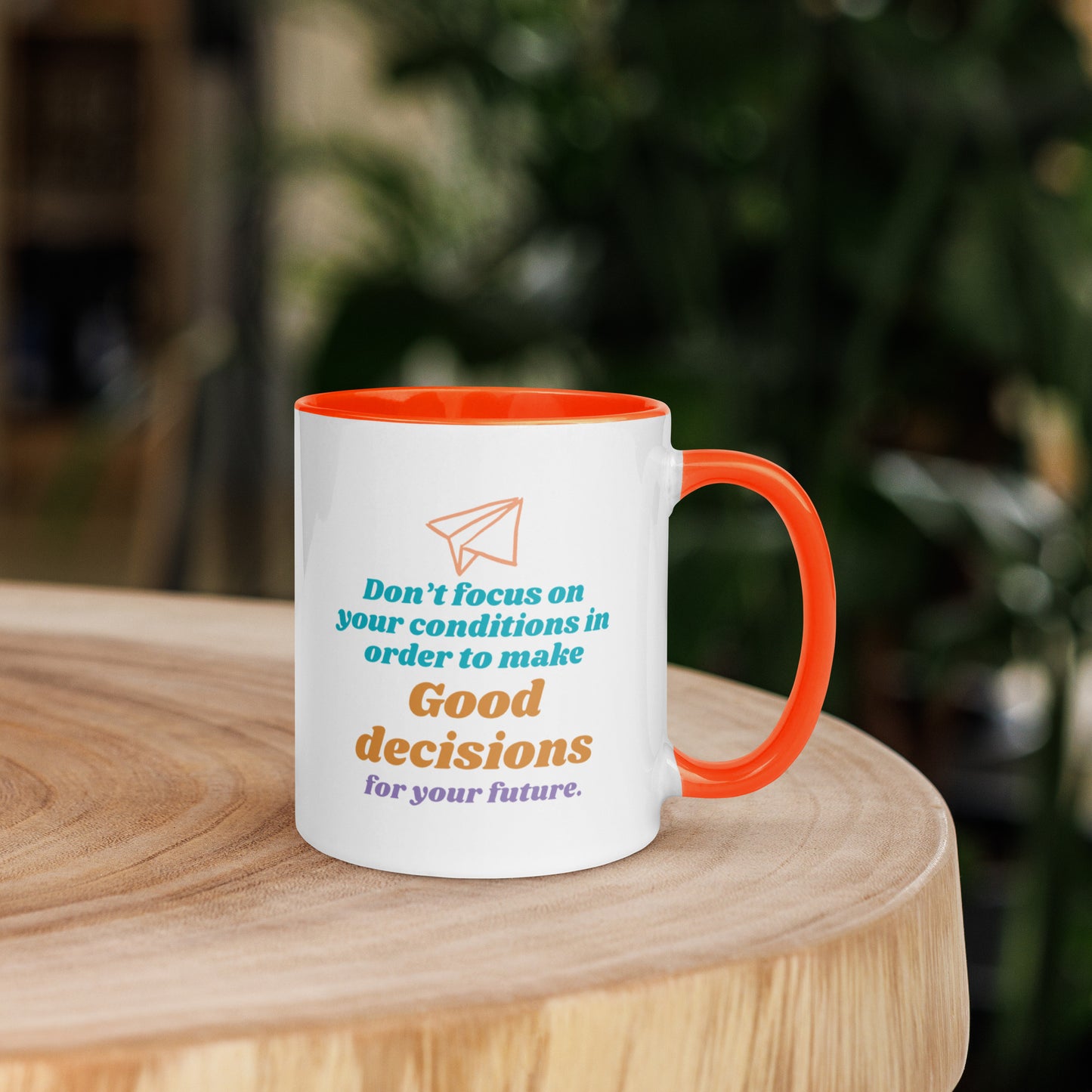 Taza de toma de decisiones orientada al futuro