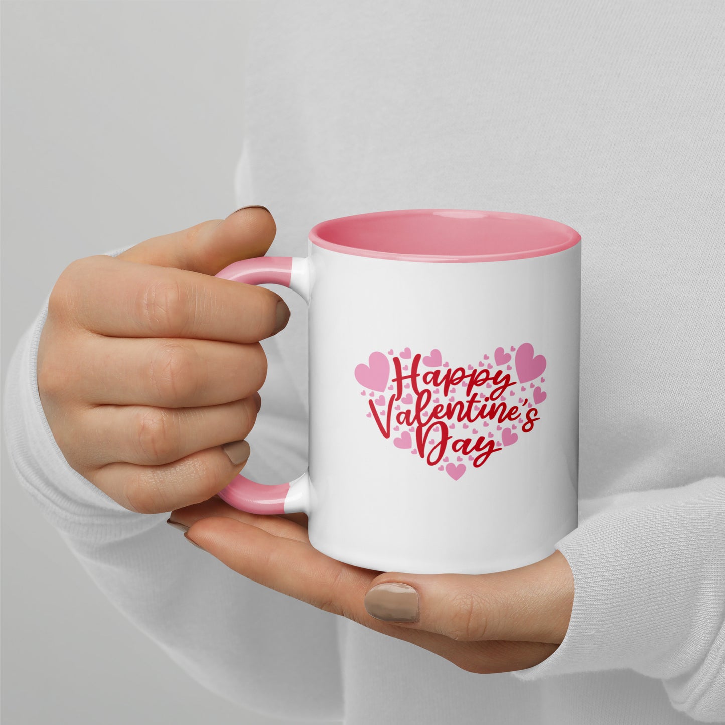 Taza de café con saludos sinceros para el día de San Valentín