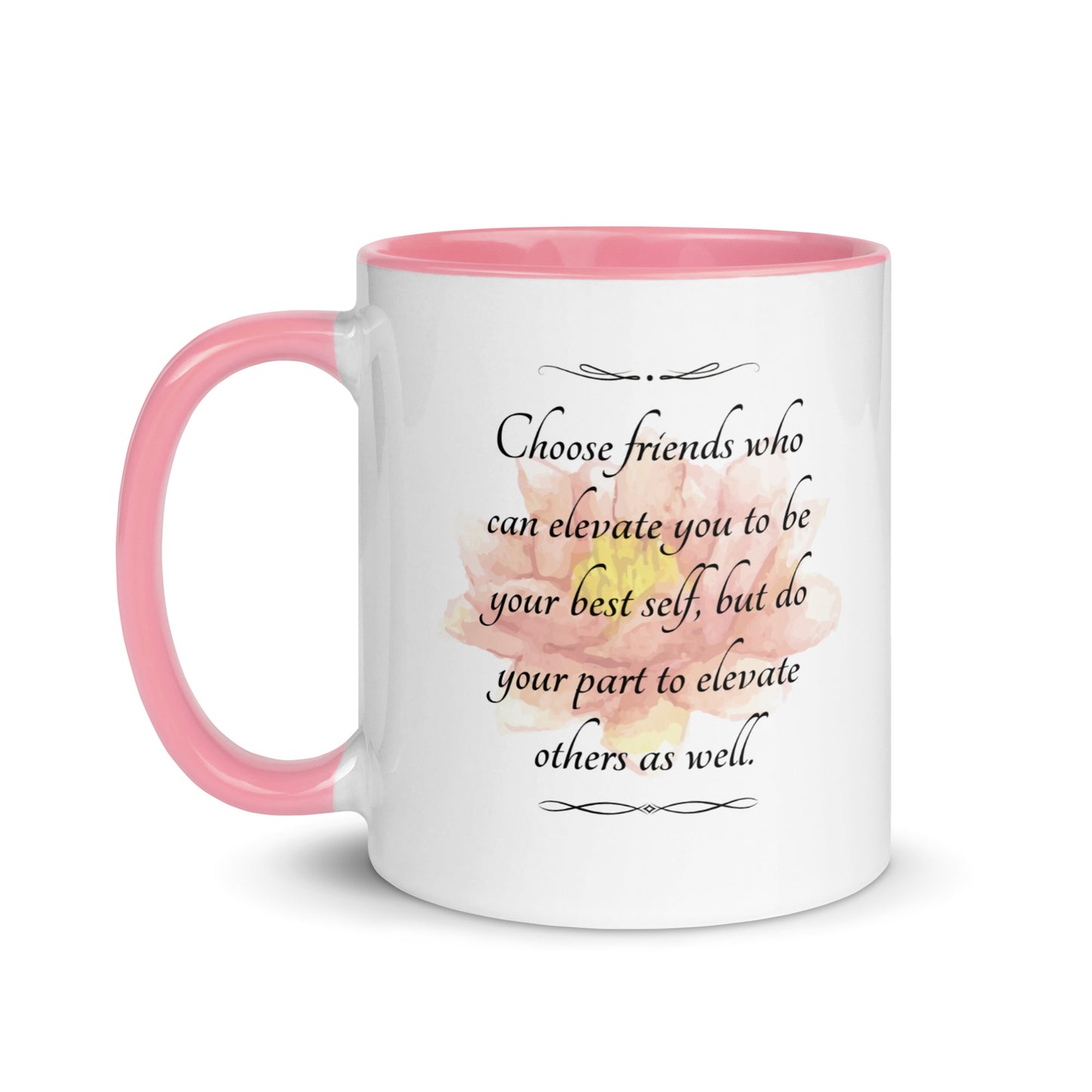 Taza de café La amistad eleva el empoderamiento