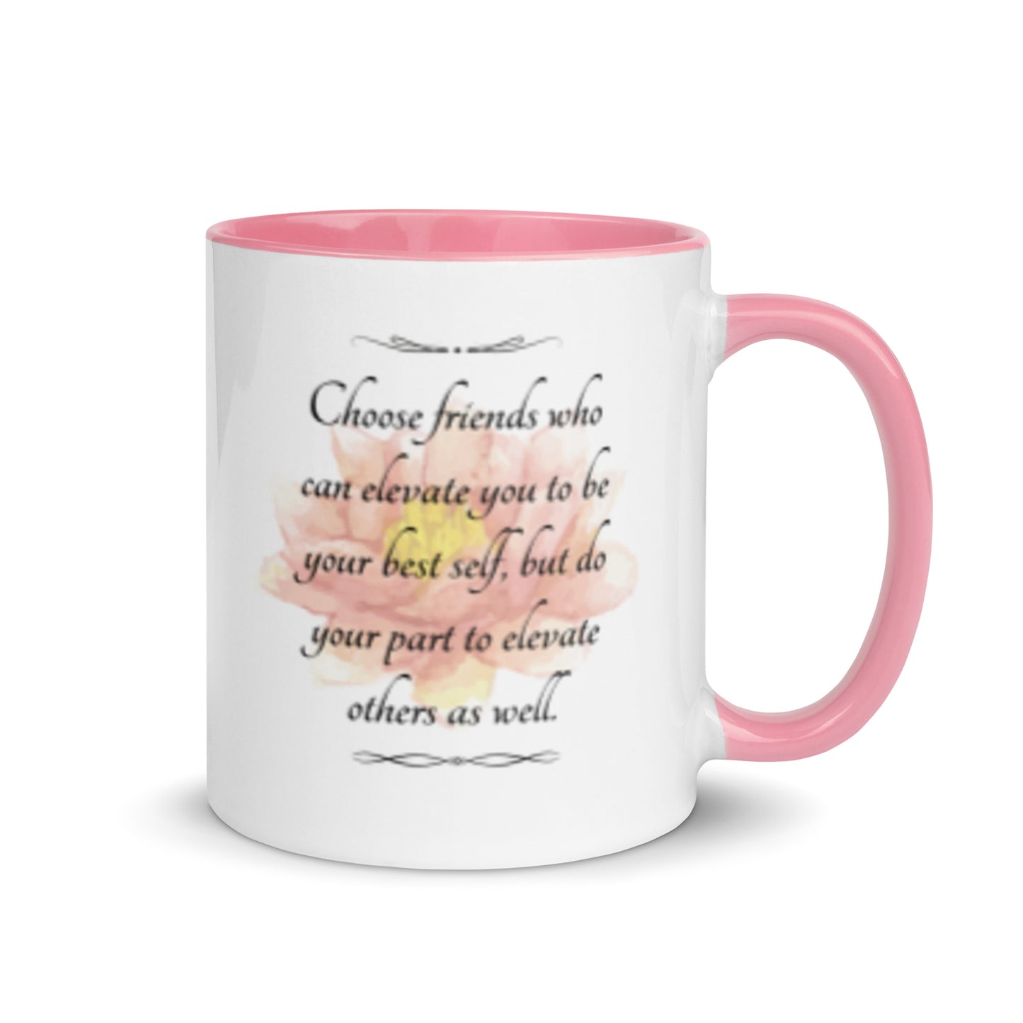 Taza de café La amistad eleva el empoderamiento