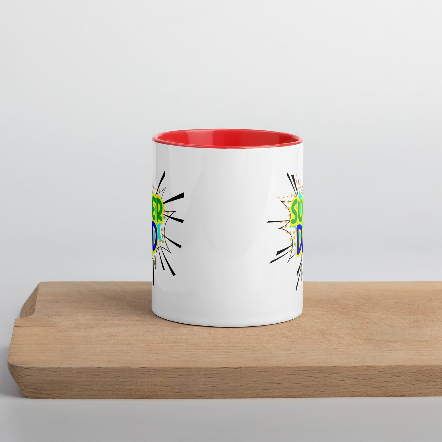 Taza de café con el texto "Super Dad Hero" para inspirarte a diario