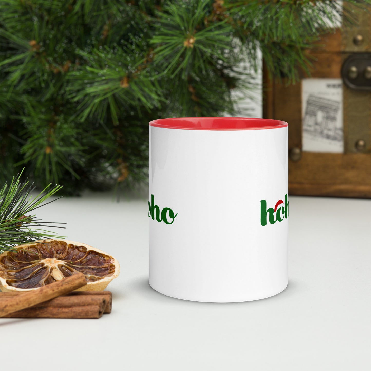 Taza de café con la alegría de Papá Noel