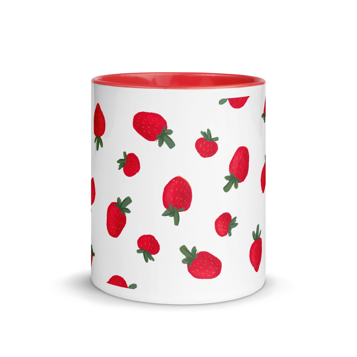 Taza de café con sinfonía de fresas