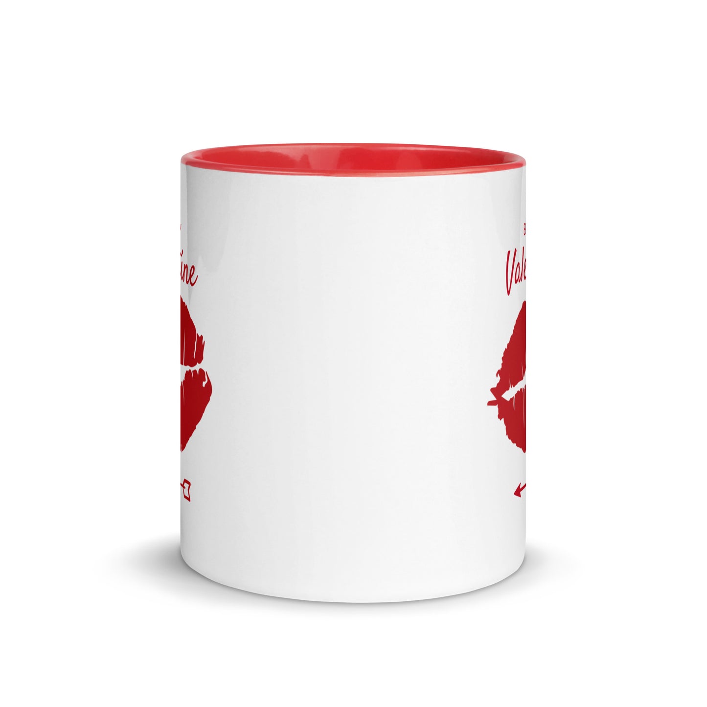 Taza de café con un dulce beso de San Valentín