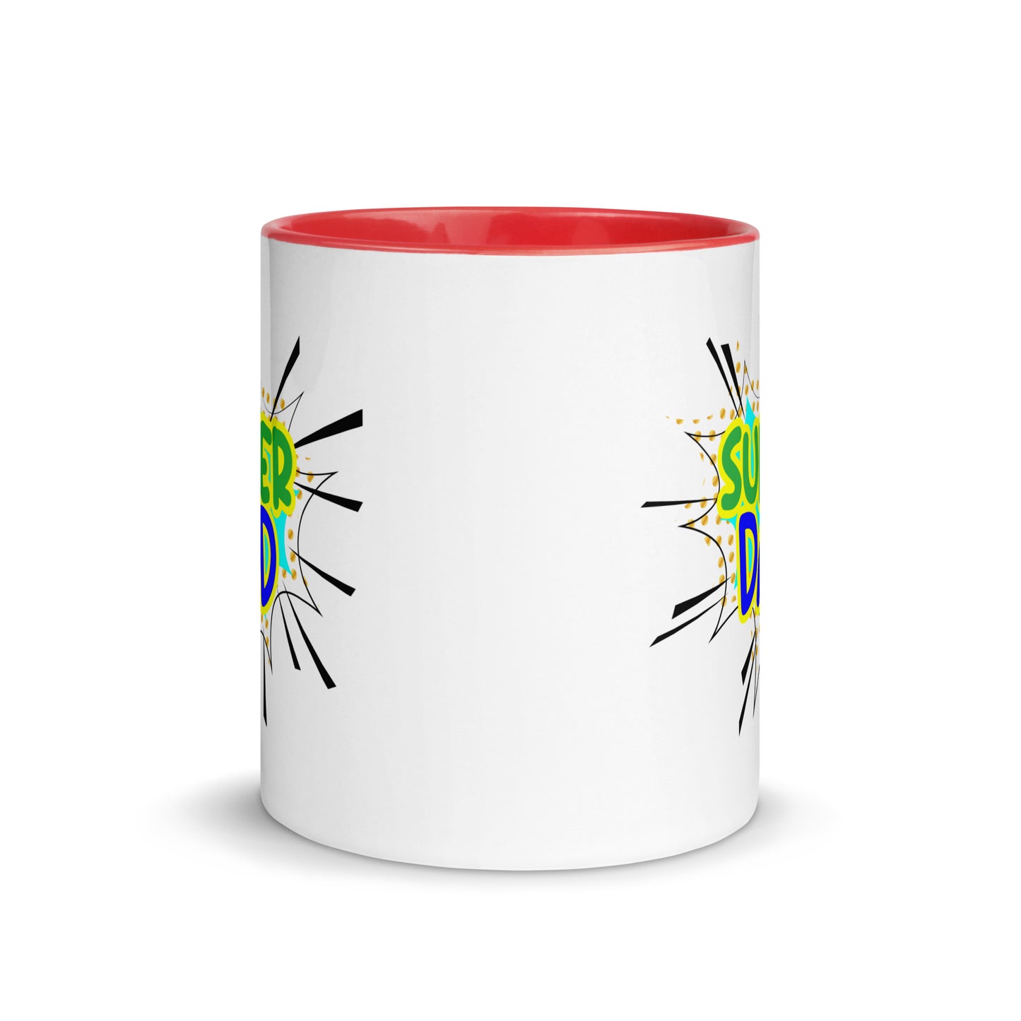 Taza de café con el texto "Super Dad Hero" para inspirarte a diario