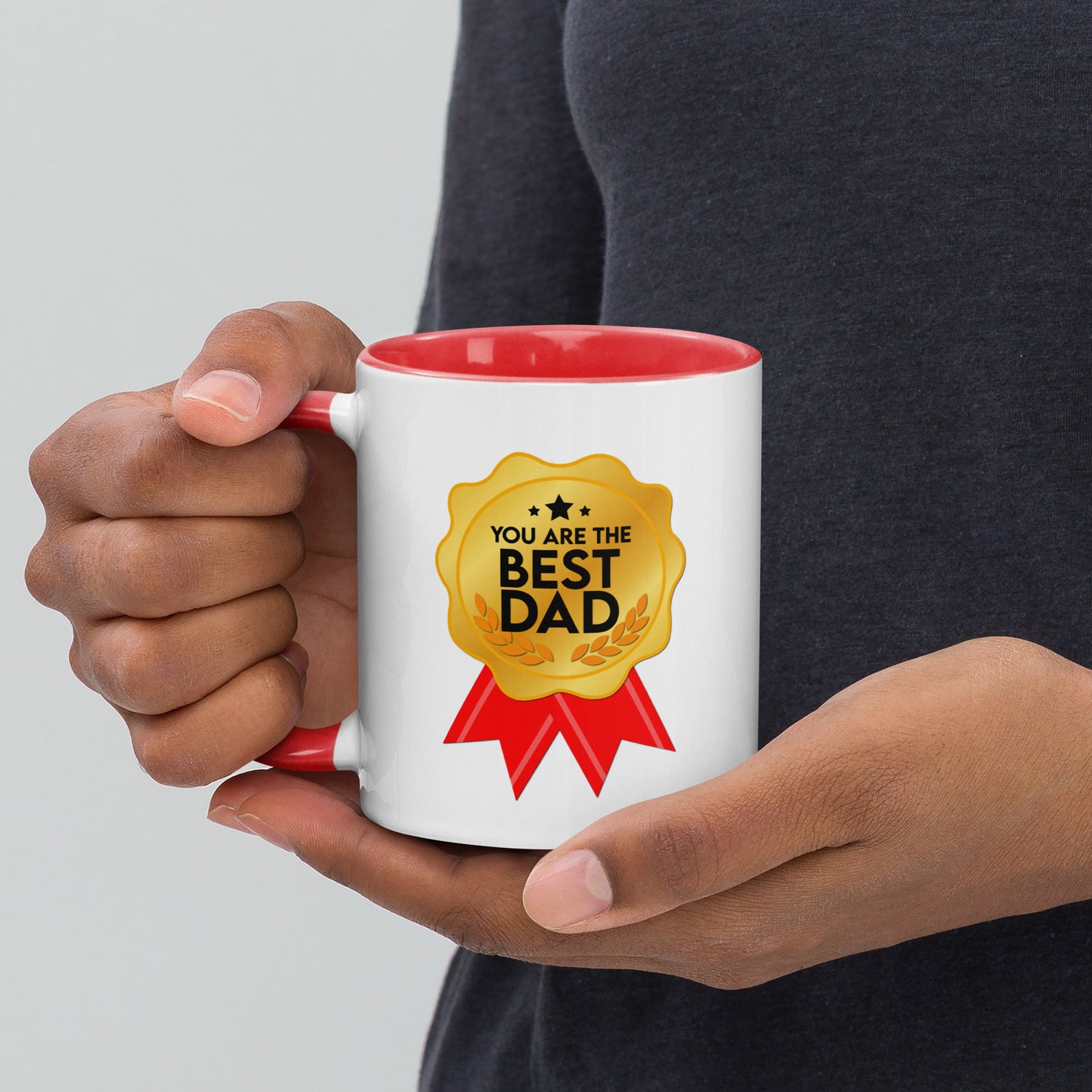 Taza de café con motivo de celebración "Eres el mejor papá"