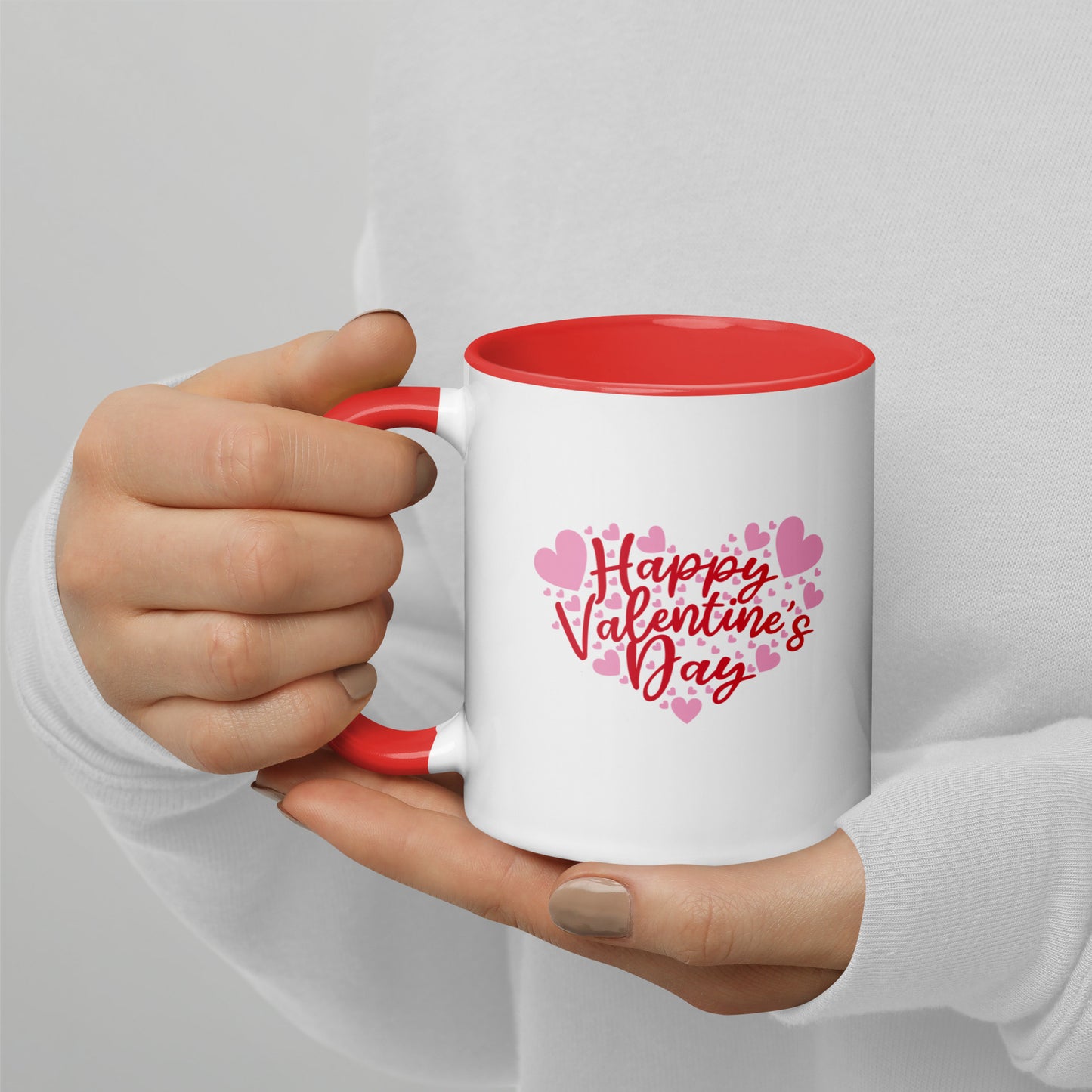 Taza de café con saludos sinceros para el día de San Valentín