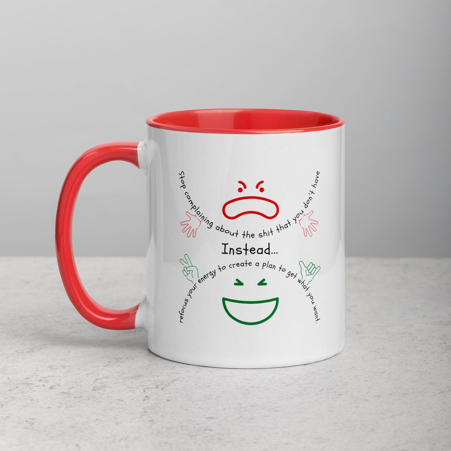 Taza de café con planificador de empoderamiento
