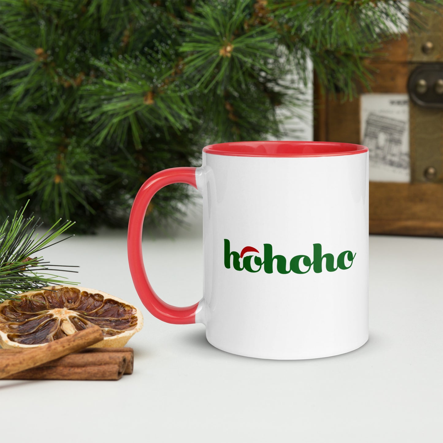 Taza de café con la alegría de Papá Noel
