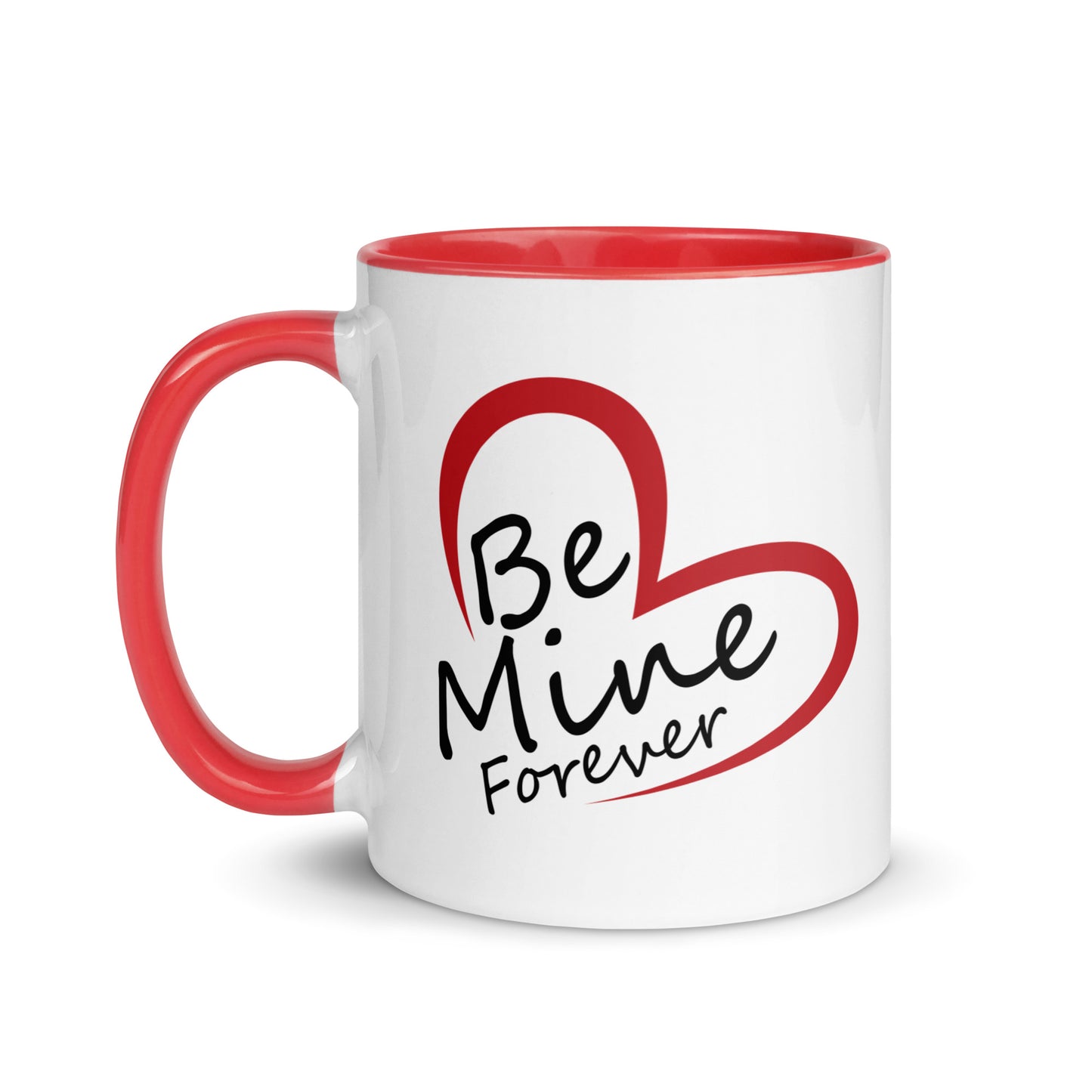 Taza de café con expresiones de amor eterno "Sé mía por siempre"