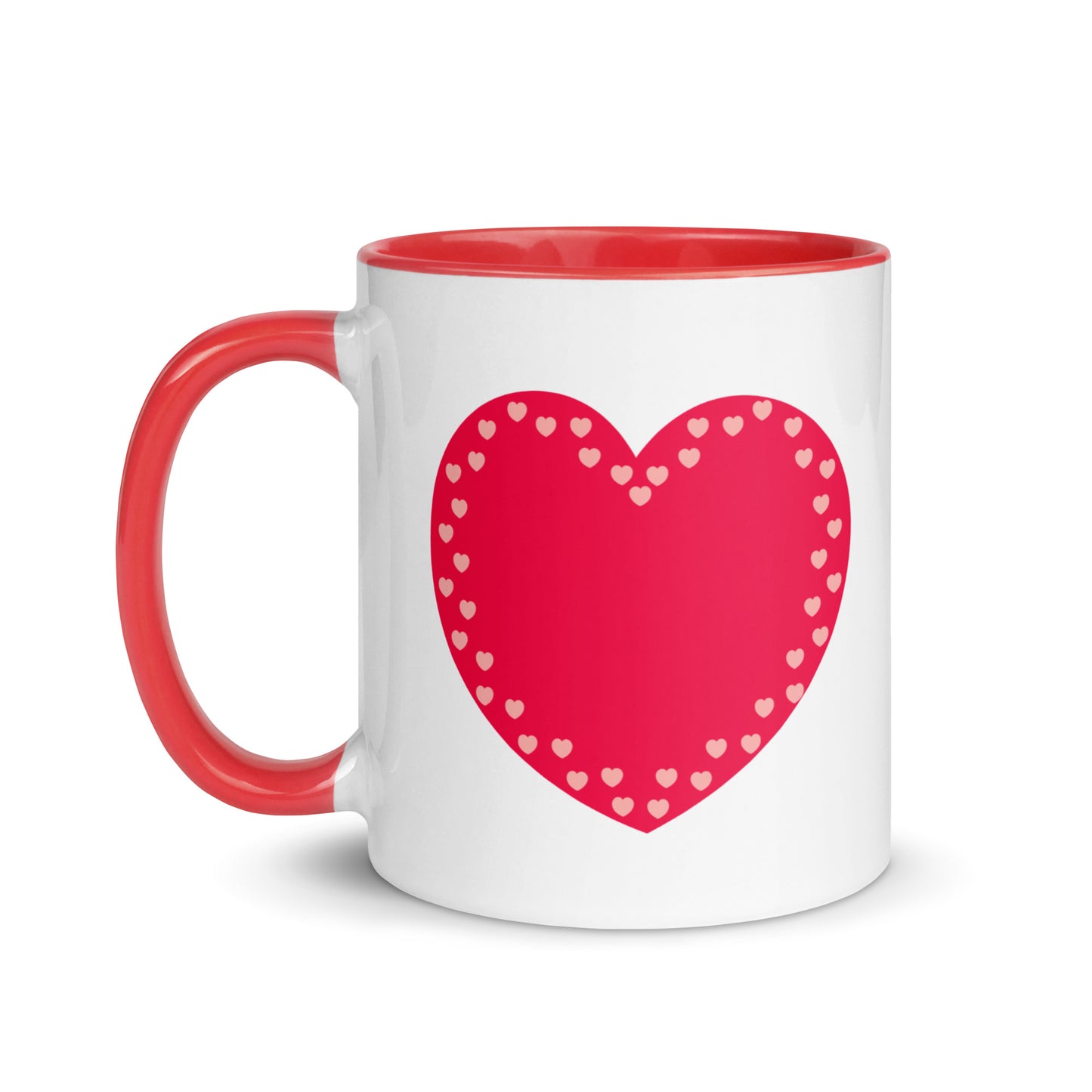 Taza de café con un corazón grande